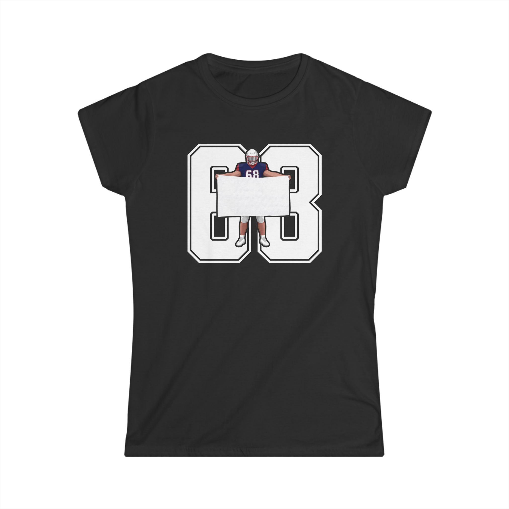 Women's Softstyle Tee — character_number in Black