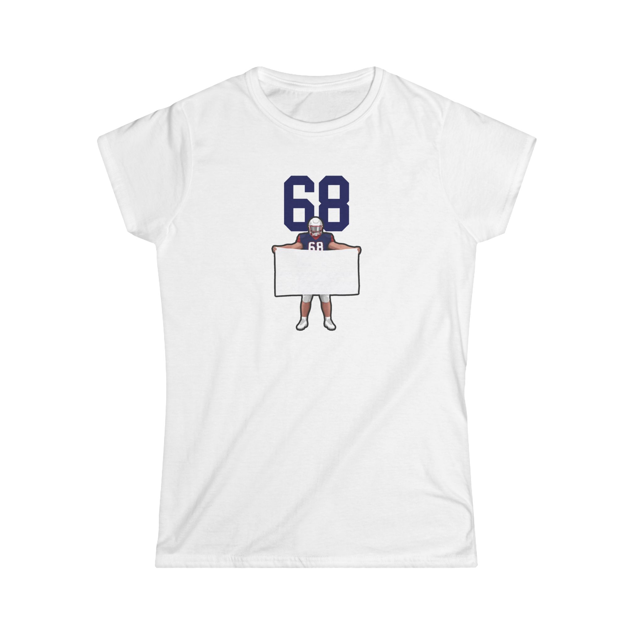 Women's Softstyle Tee — character_number_top in White