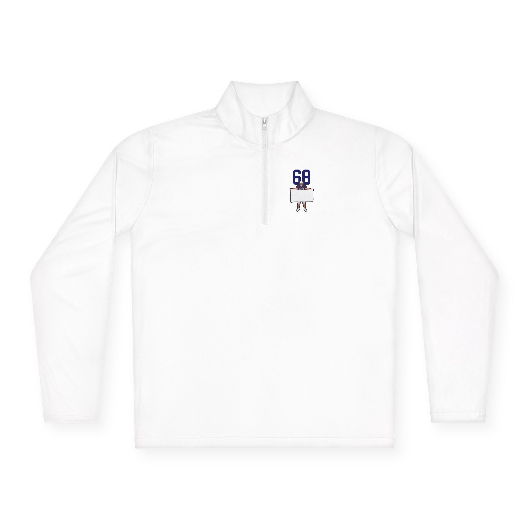 Q-Zip Pullover — character_number_top in White