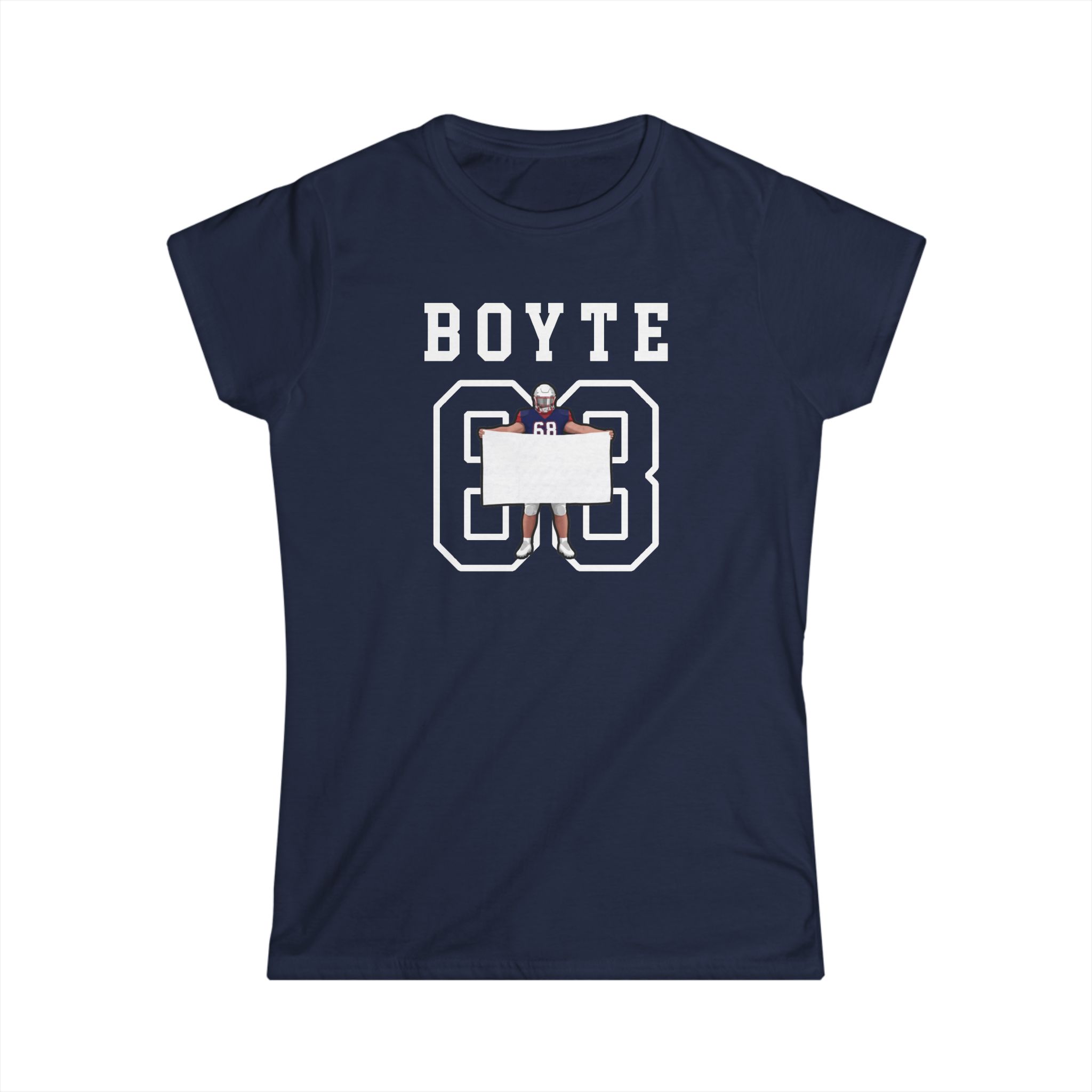 Women's Softstyle Tee — character_shirsey in Navy