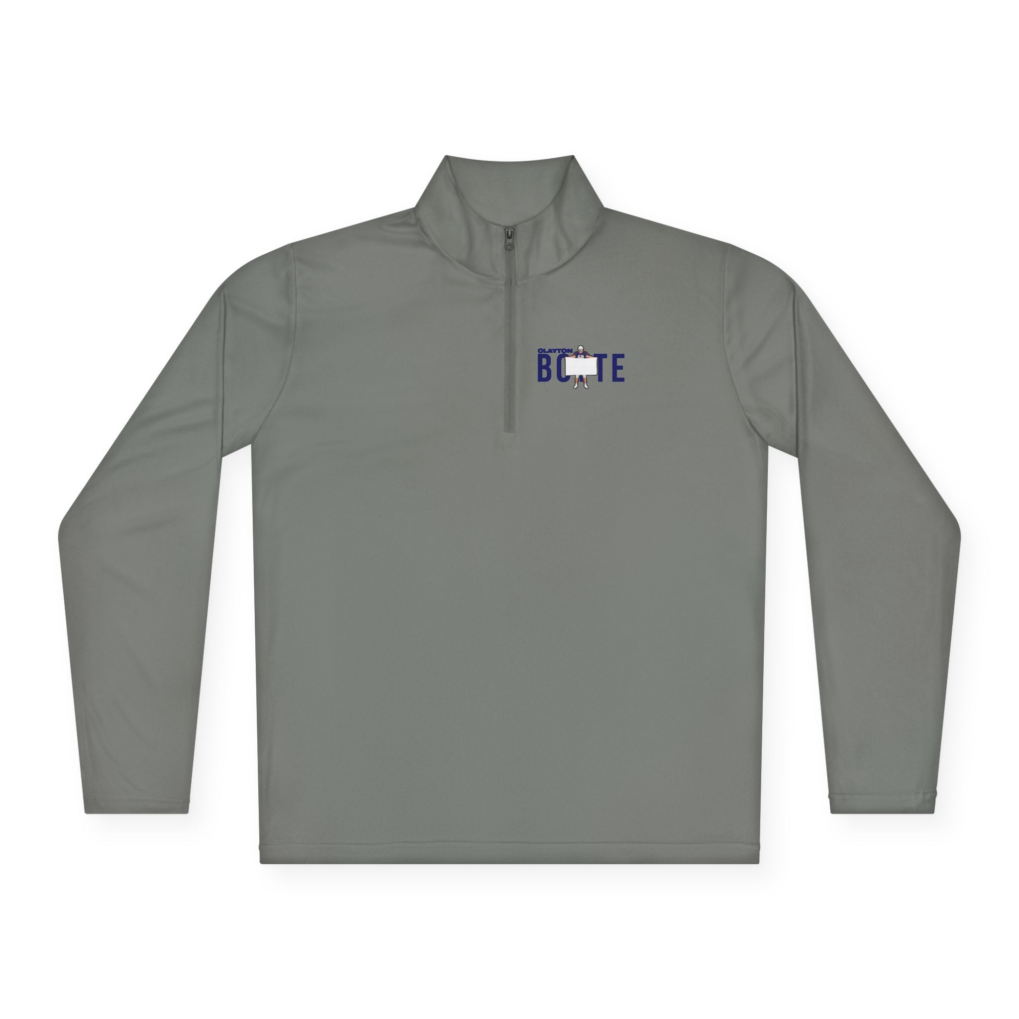 Q-Zip Pullover — character_player_name in Grey