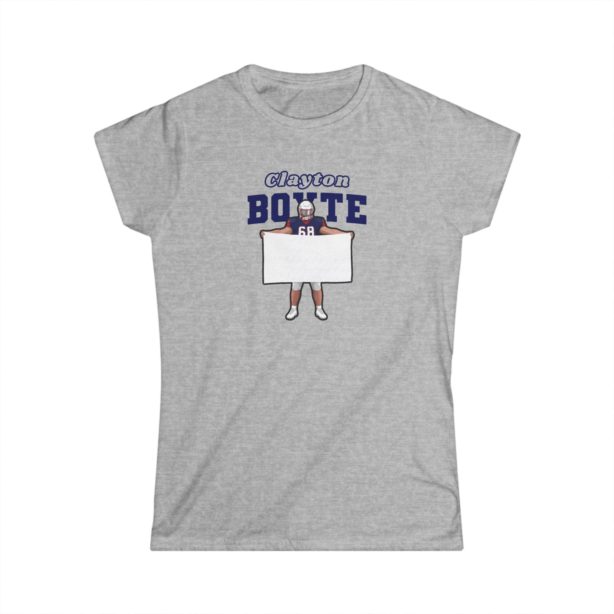 Women's Softstyle Tee — character_name_arch in Grey