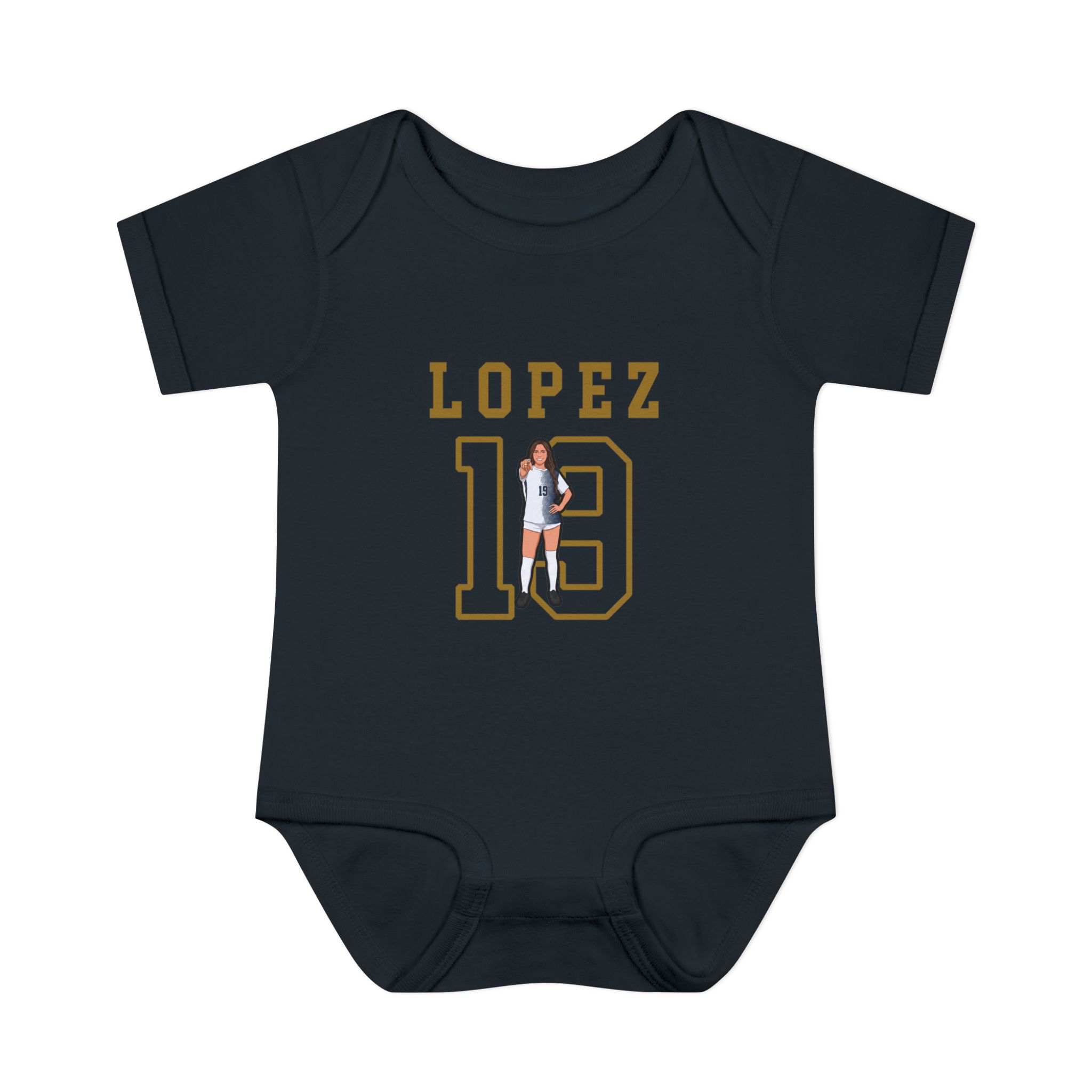 Baby Onesie — character_shirsey in Black