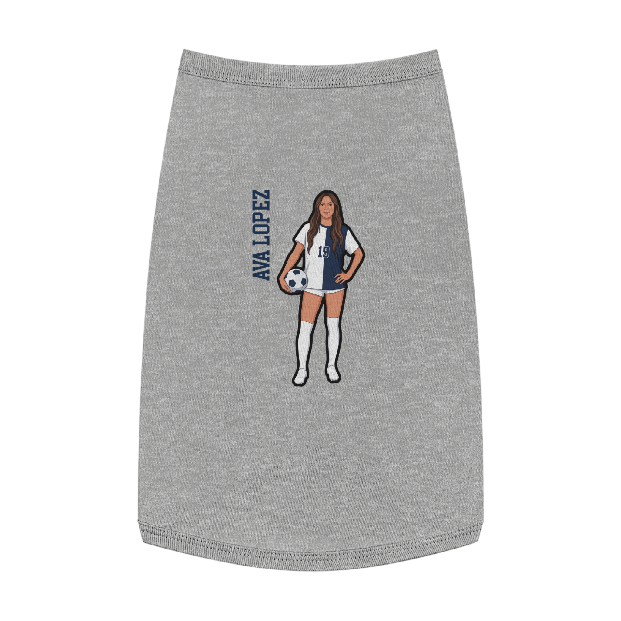 Pet Tank Top — character_name_vertical in White