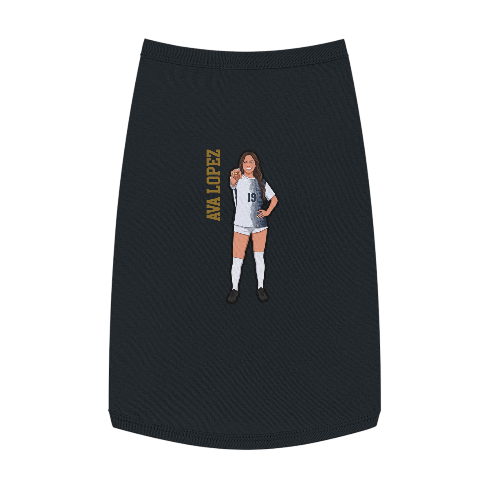 Pet Tank Top — character_name_vertical in Black