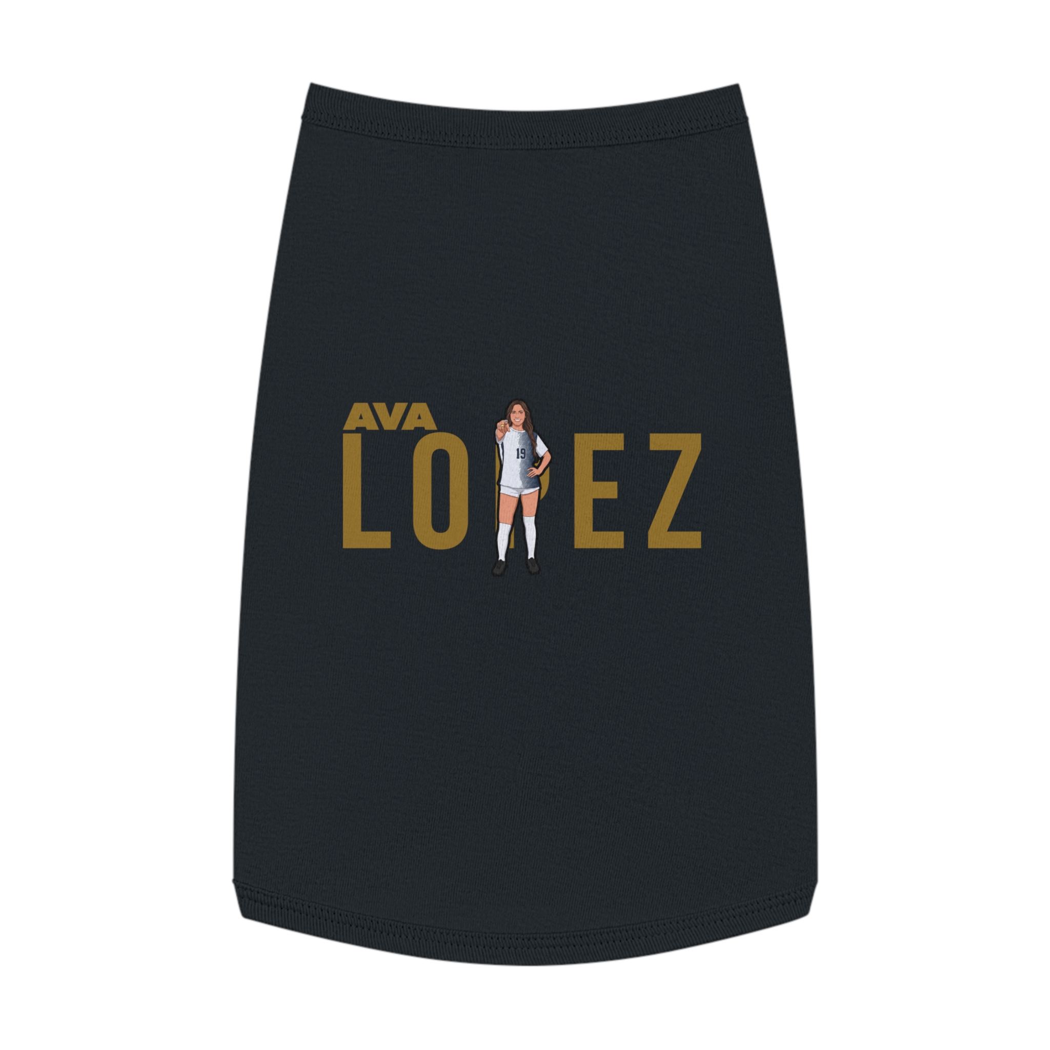 Pet Tank Top — character_player_name in Black
