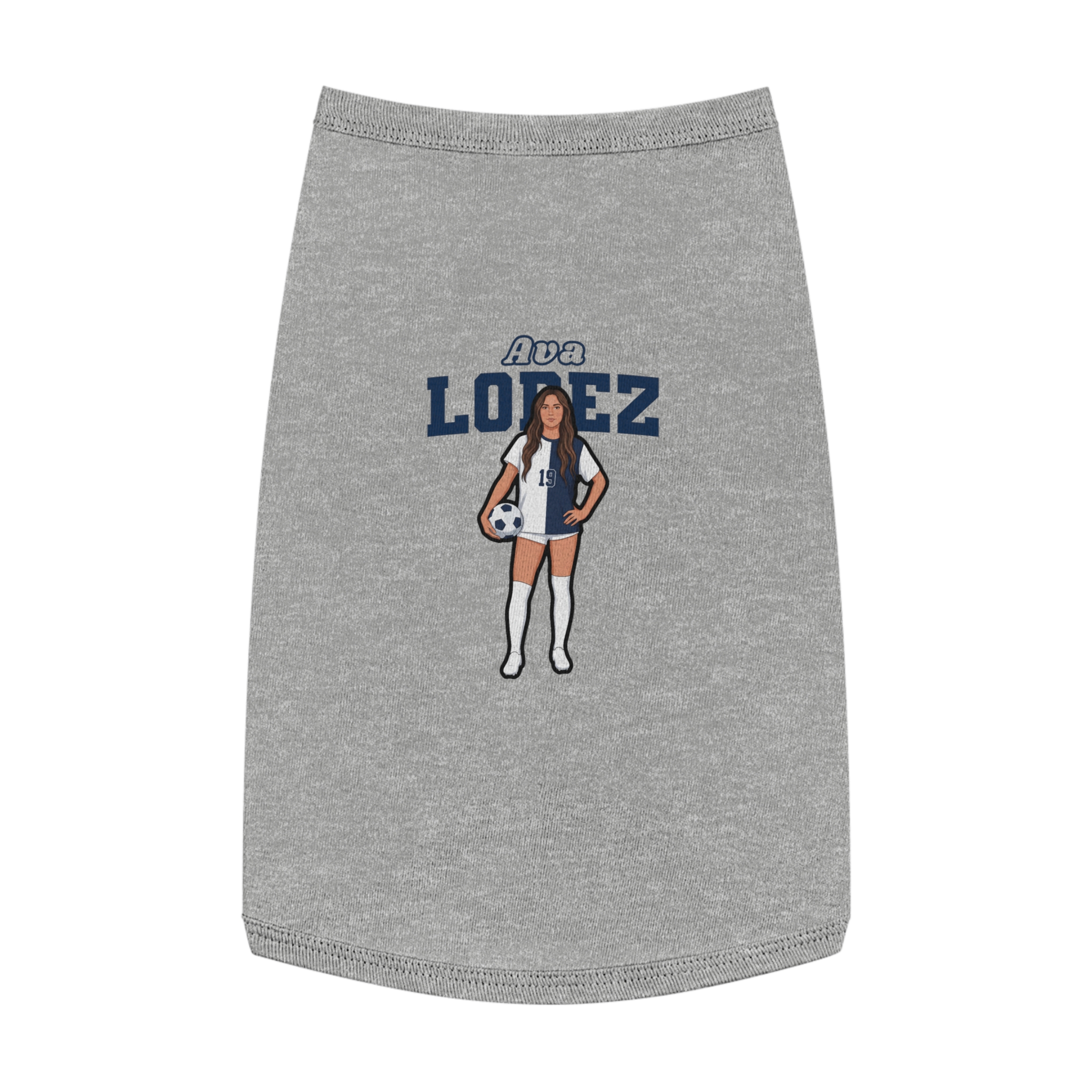 Pet Tank Top — character_name_arch in White