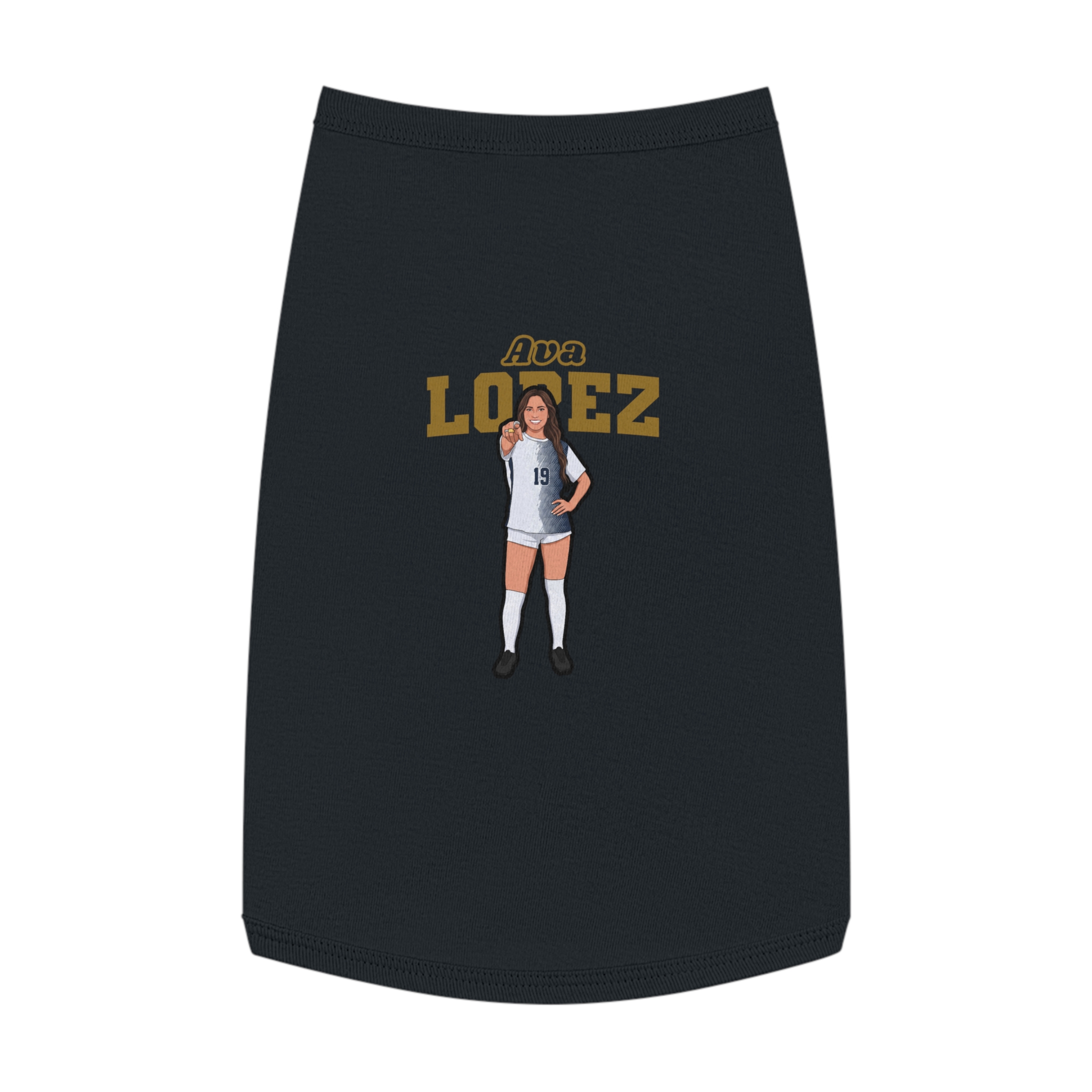 Pet Tank Top — character_name_arch in Black