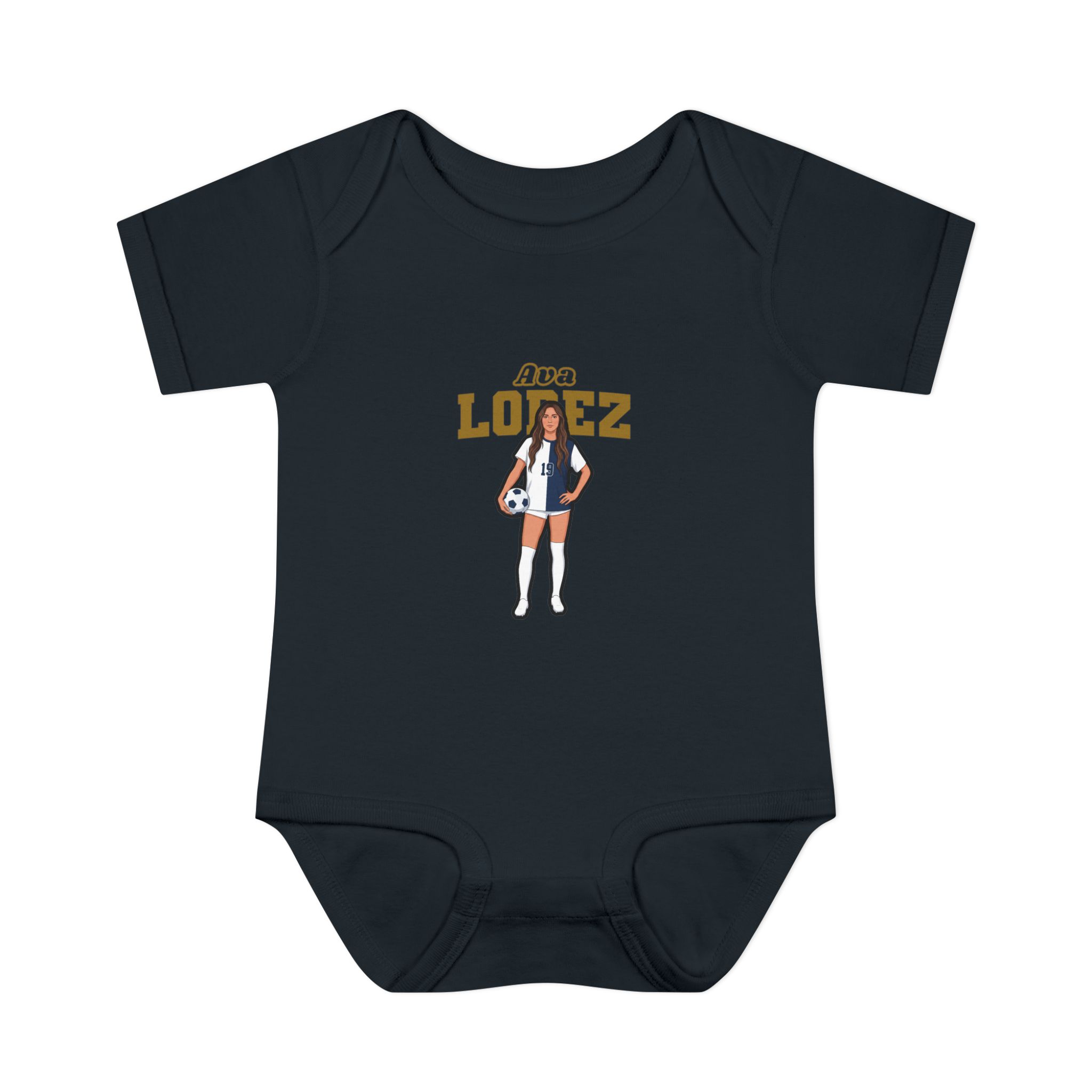 Baby Onesie — character_name_arch in Black