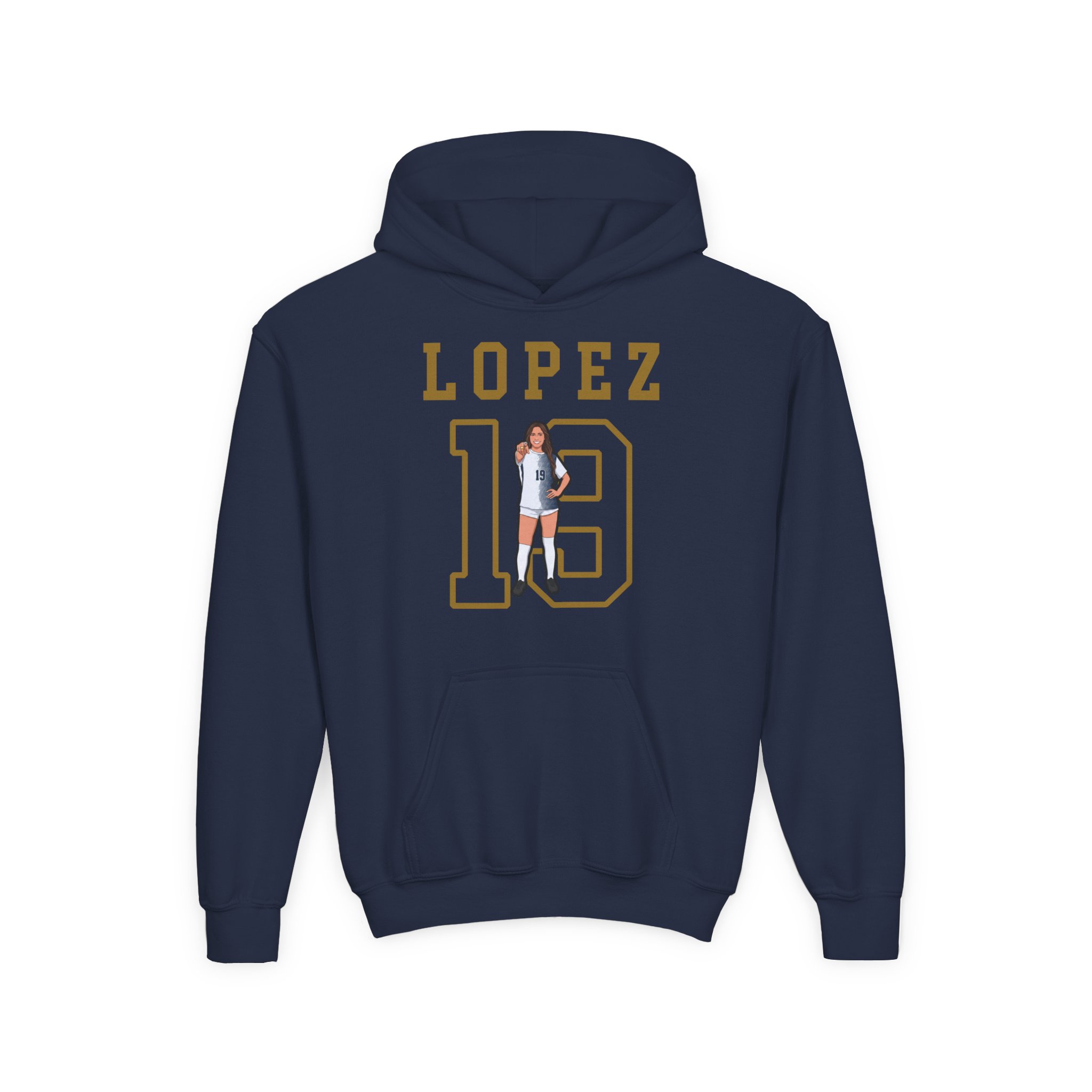 Youth Hoodie — character_shirsey in Navy