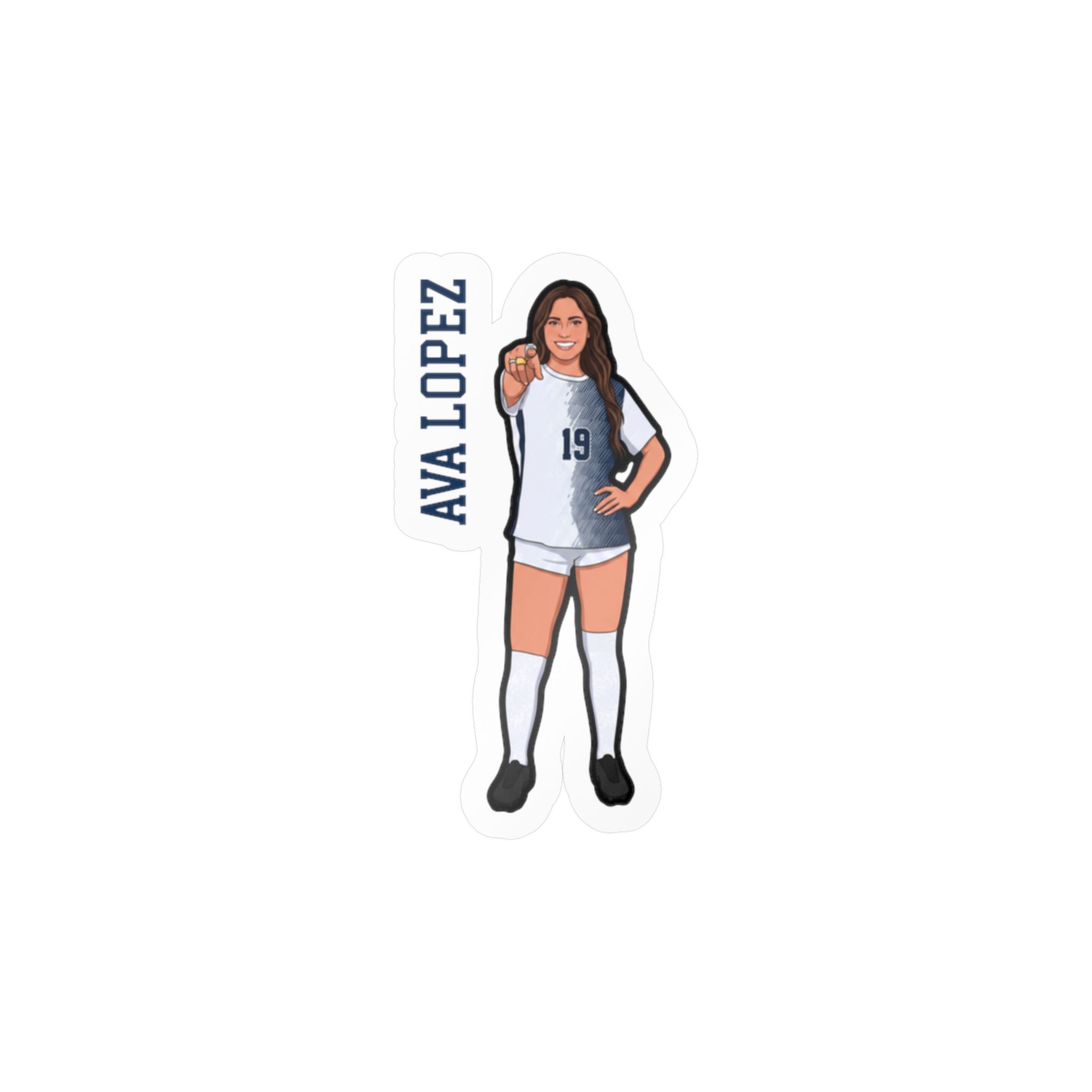 Vinyl Sticker — character_name_vertical in Classic
