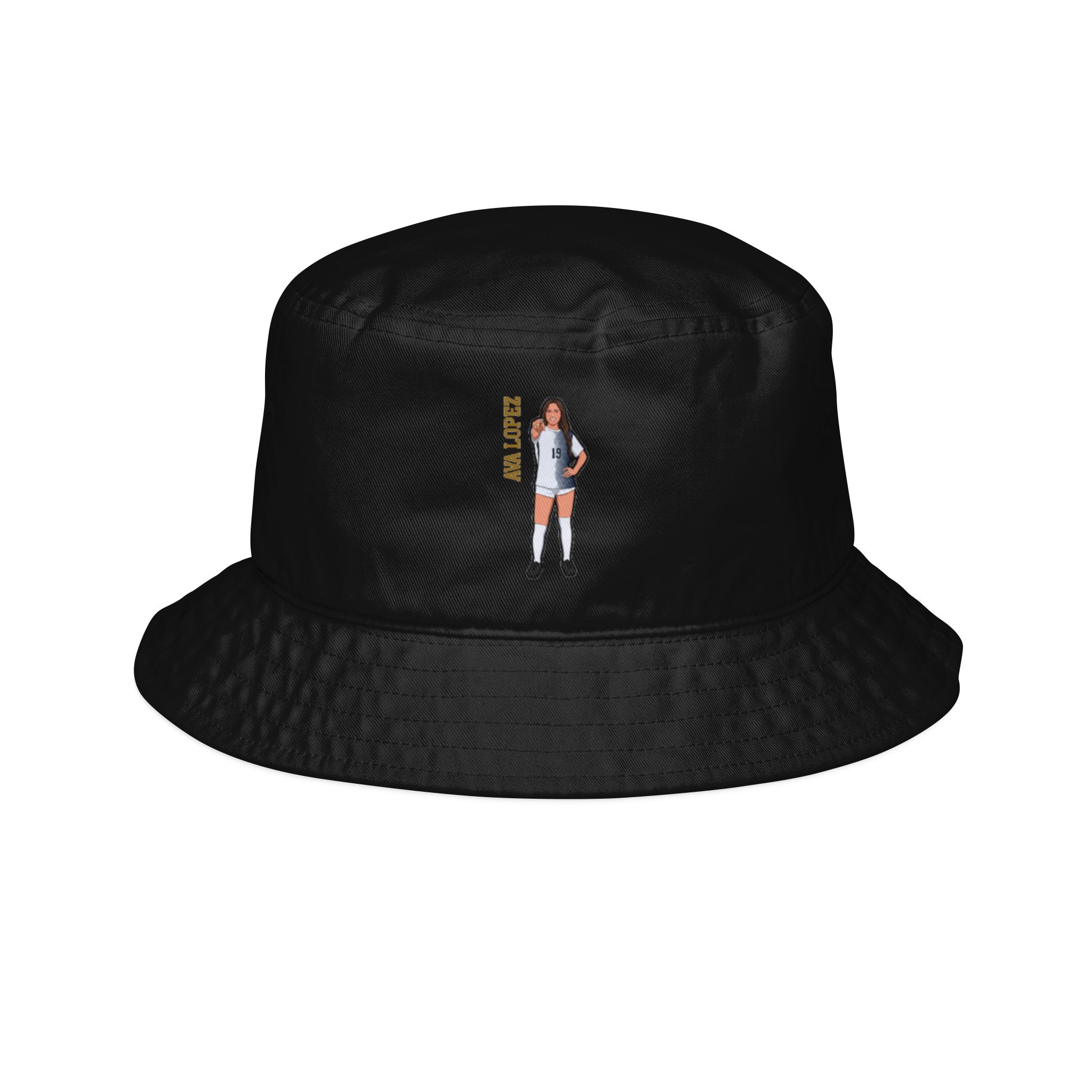 Bucket Hat — character_name_vertical in Black