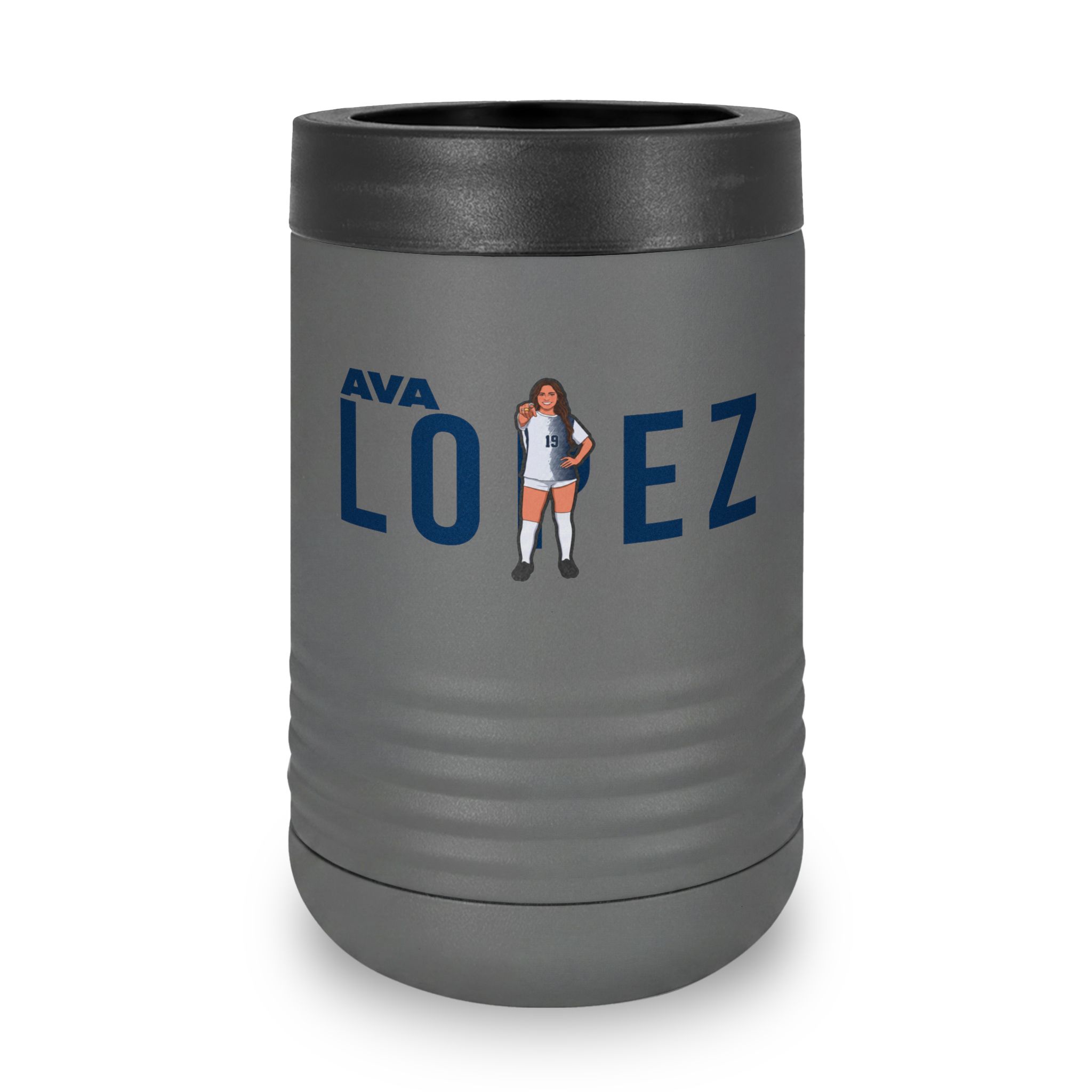 Stainless Can Cooler — character_player_name in Grey