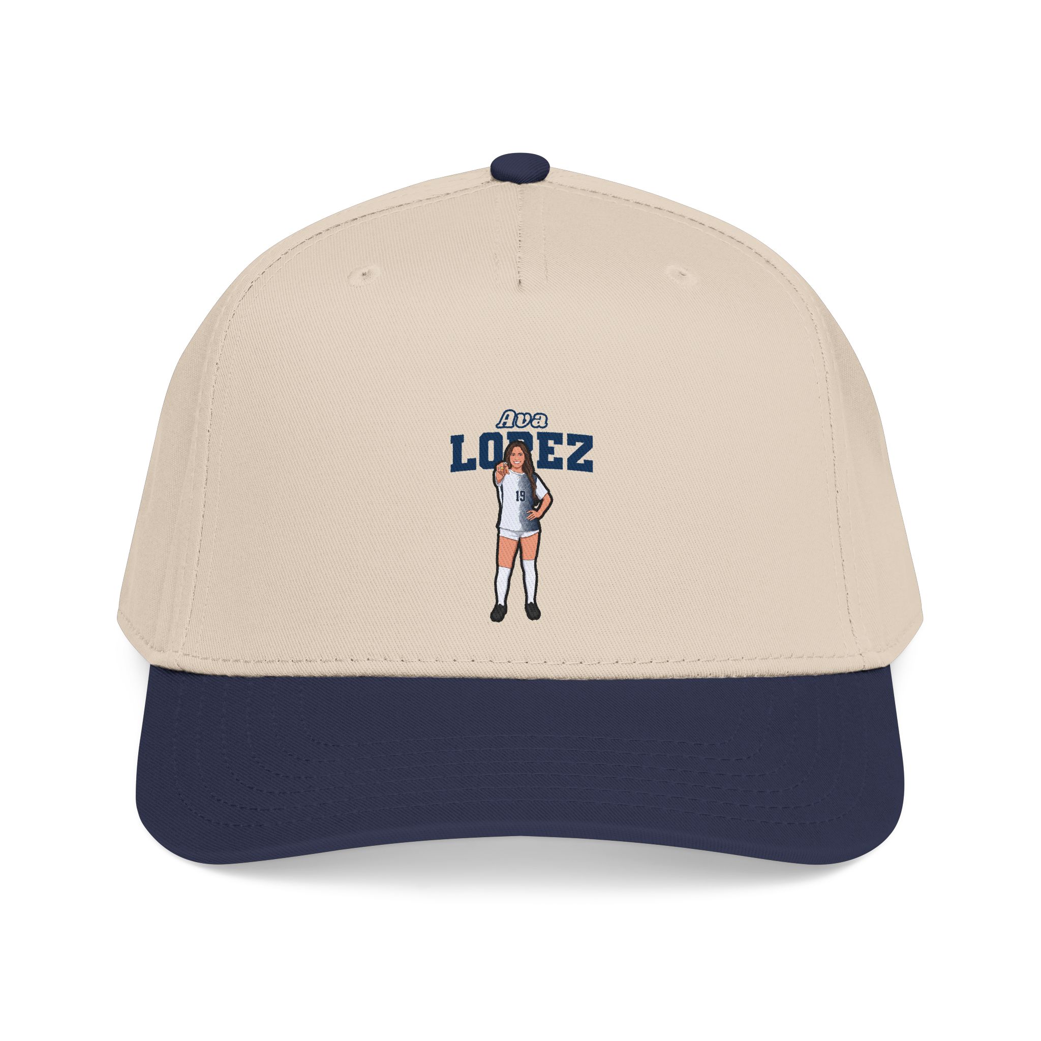 Baseball Cap — character_name_arch in Navy / Natural