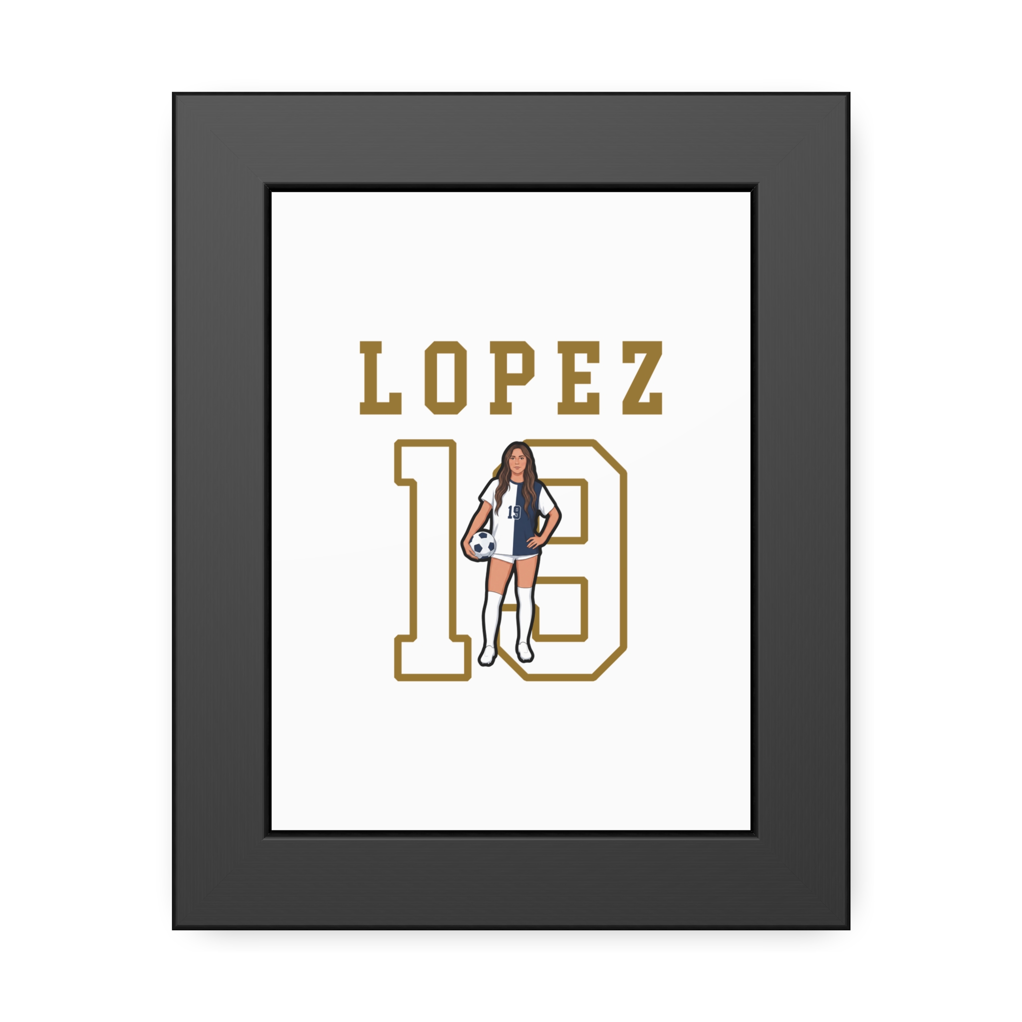 Framed Poster — character_shirsey in Black