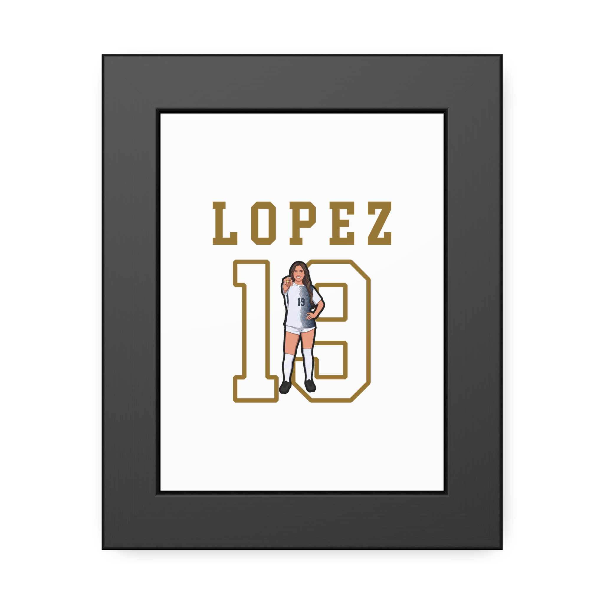 Framed Poster — character_shirsey in Black