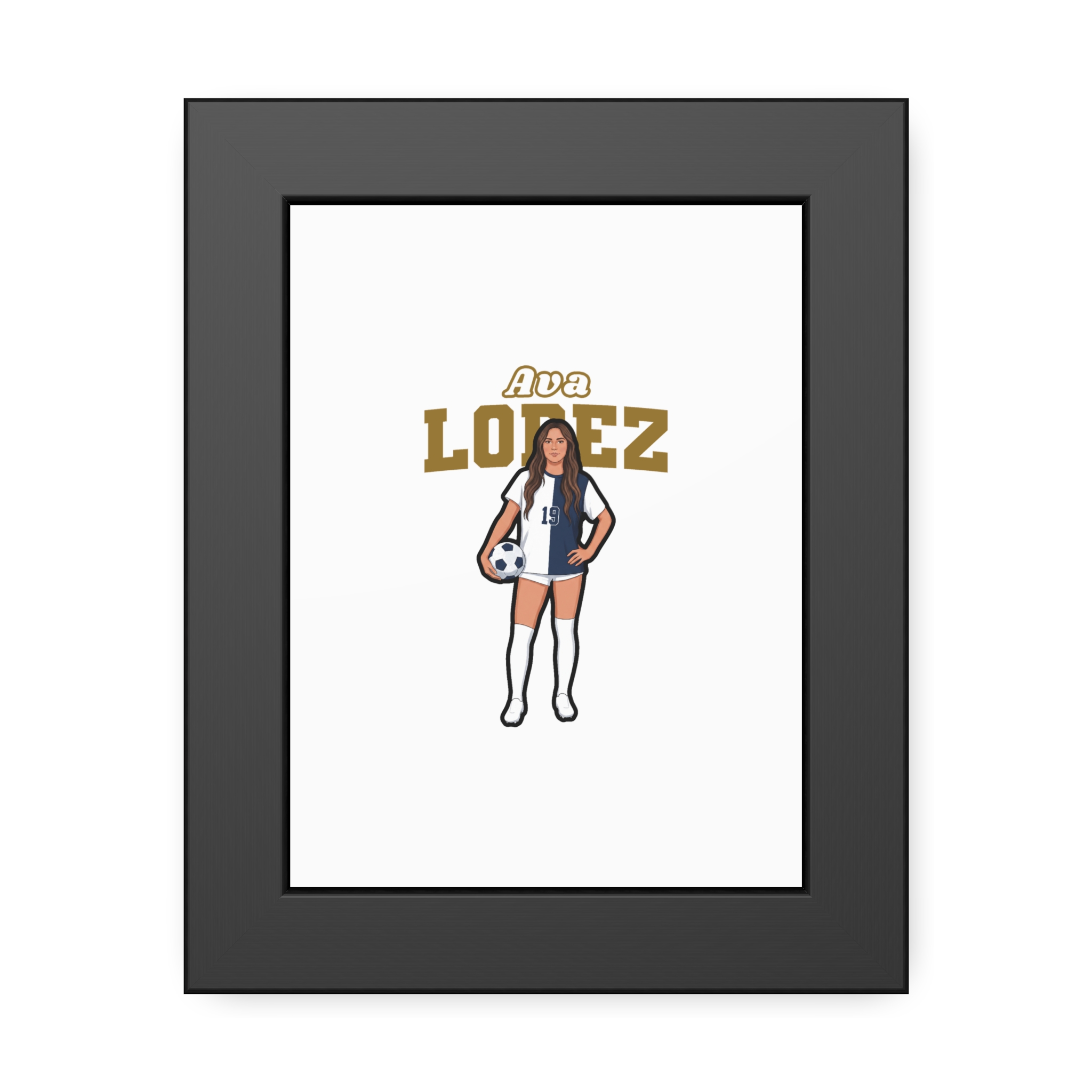 Framed Poster — character_name_arch in Black
