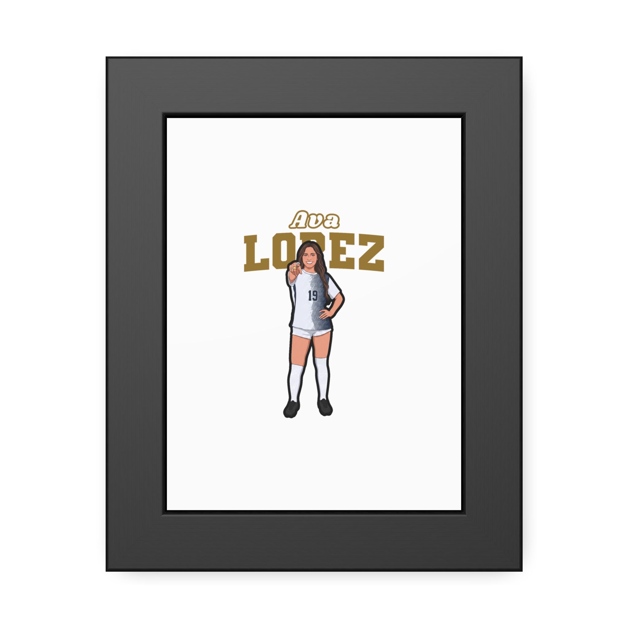 Framed Poster — character_name_arch in Black
