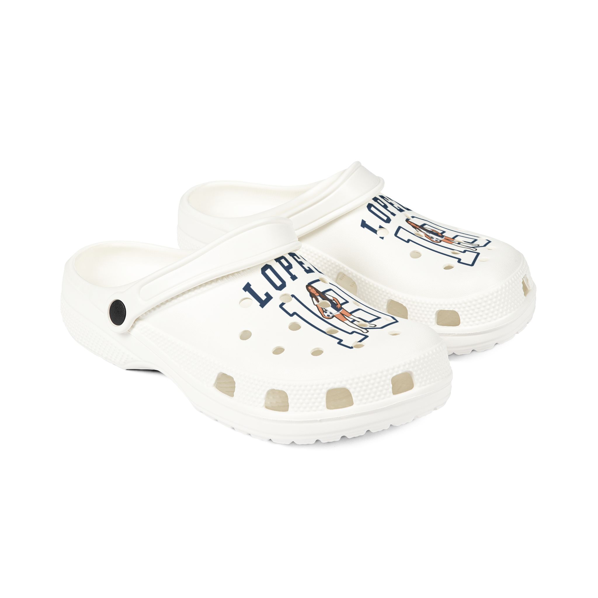 Rubber Clogs — character_shirsey in White
