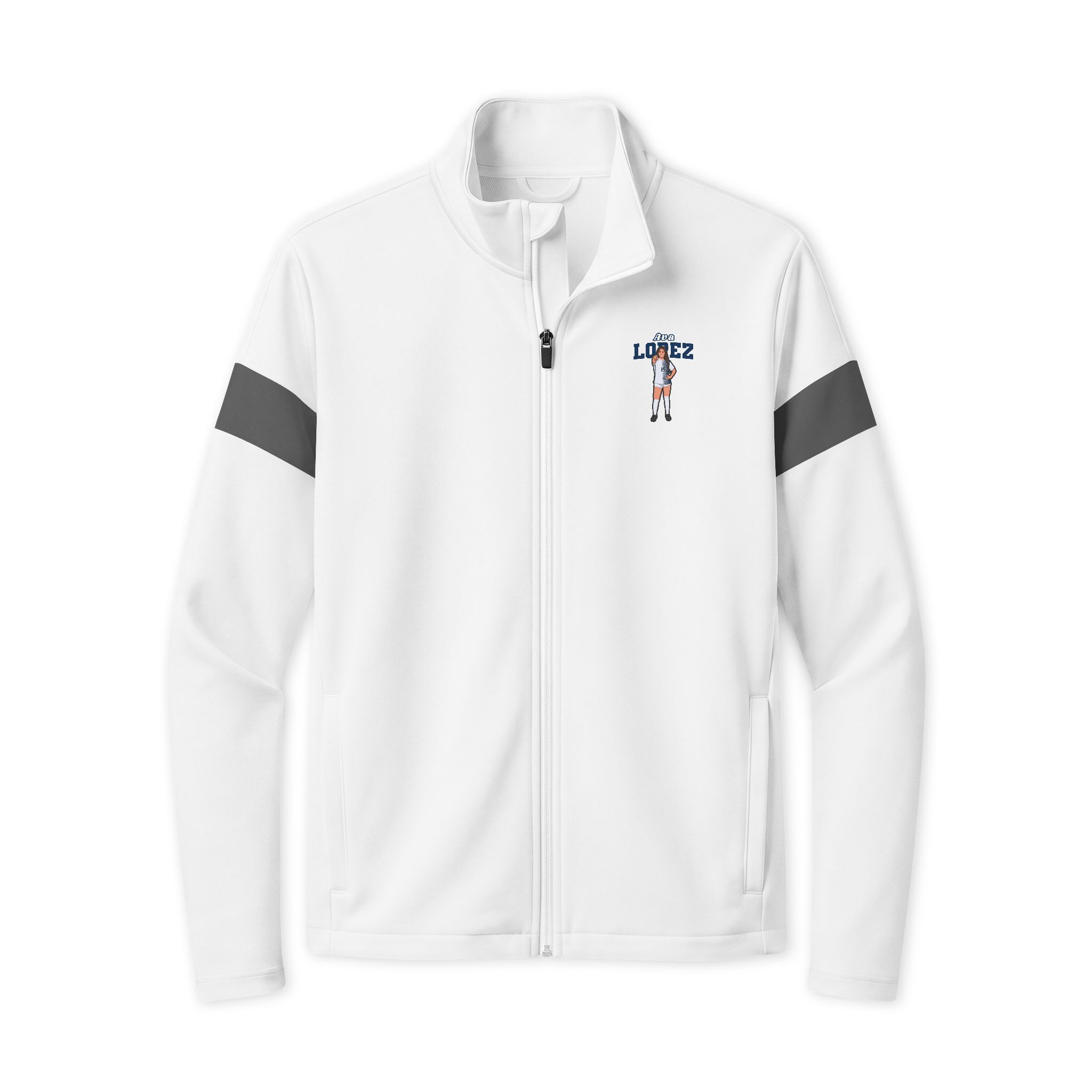Travel Full-Zip Jacket — character_name_arch in White/ Iron Grey
