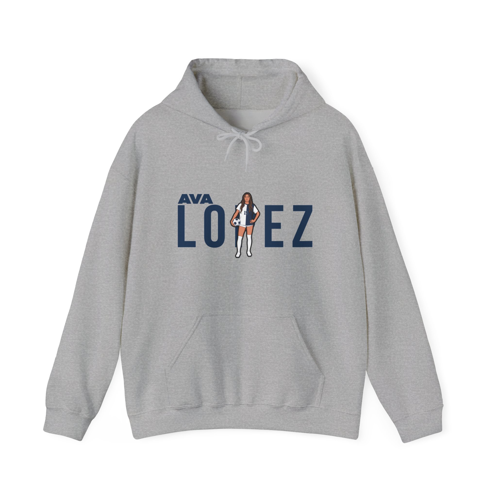 Hoodie — character_player_name in Grey