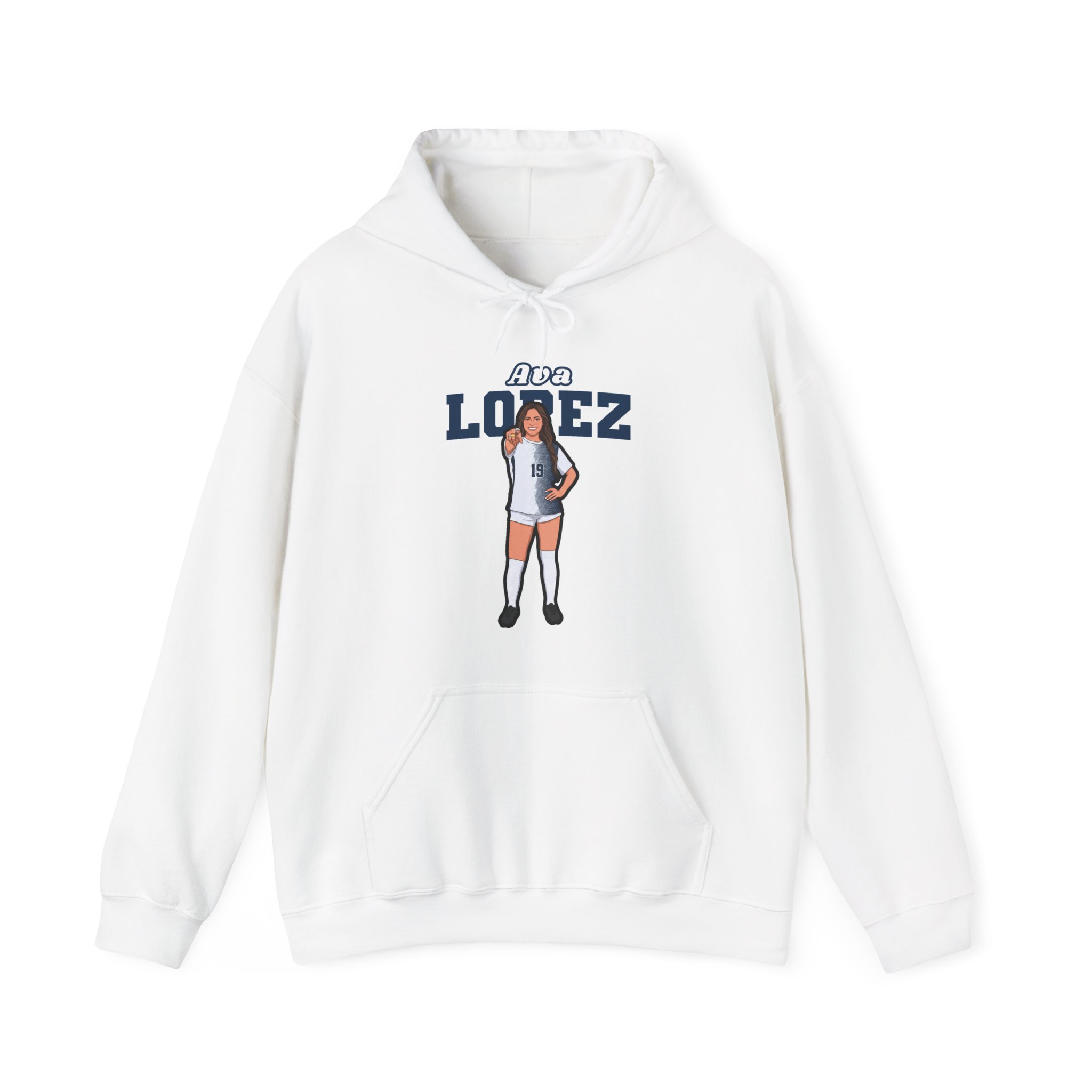 Hoodie — character_name_arch in White
