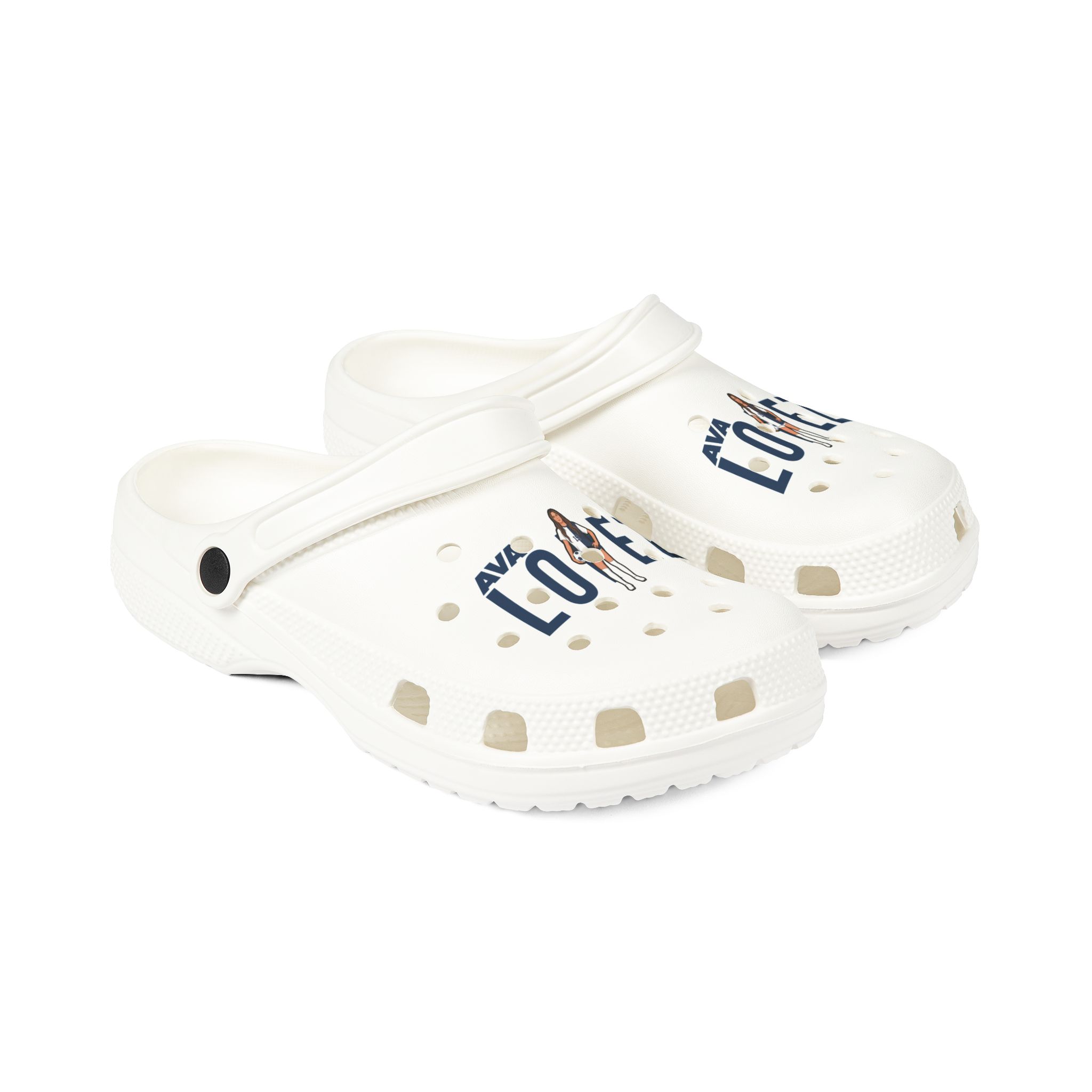 Rubber Clogs — character_player_name in White