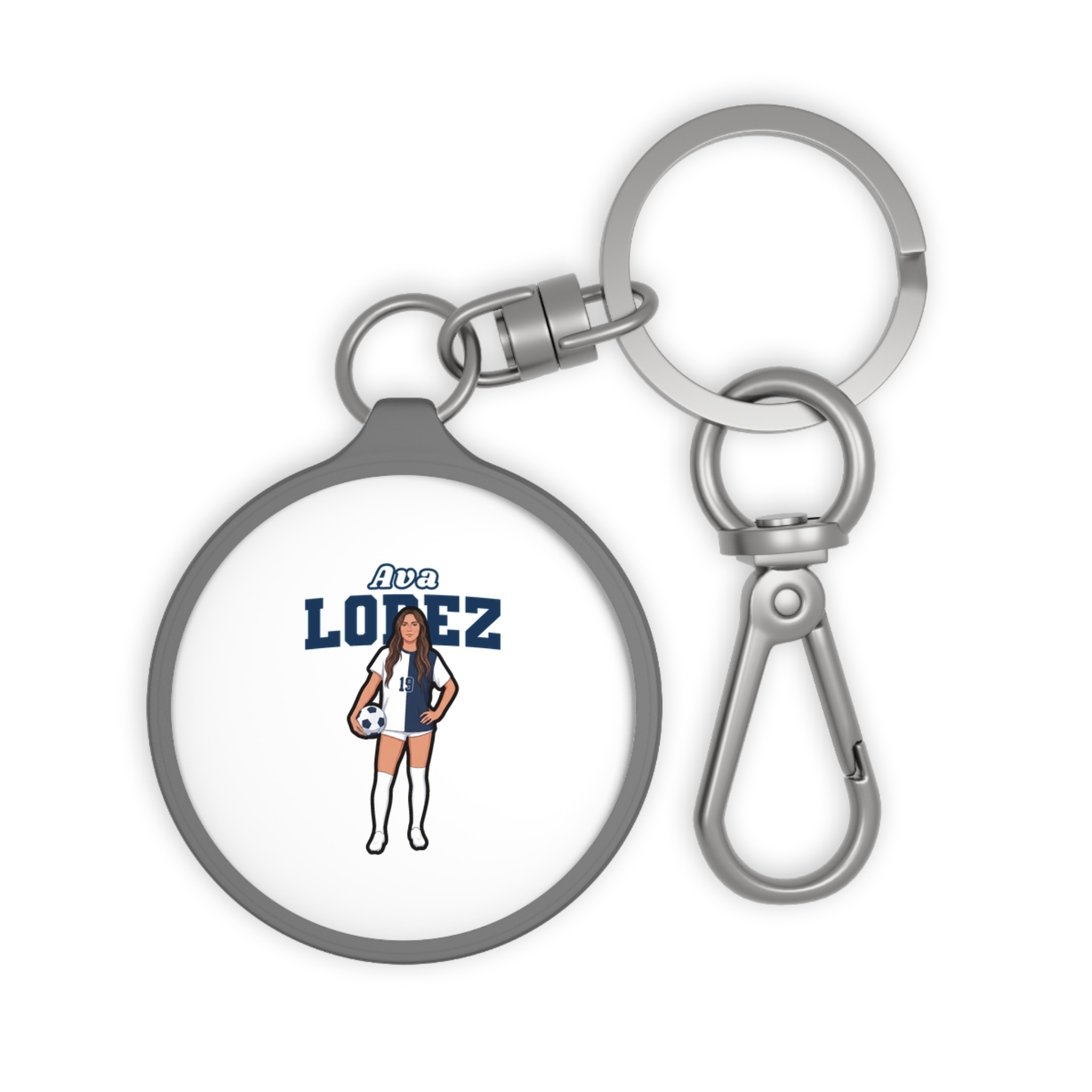 Keychain — character_name_arch in Grey