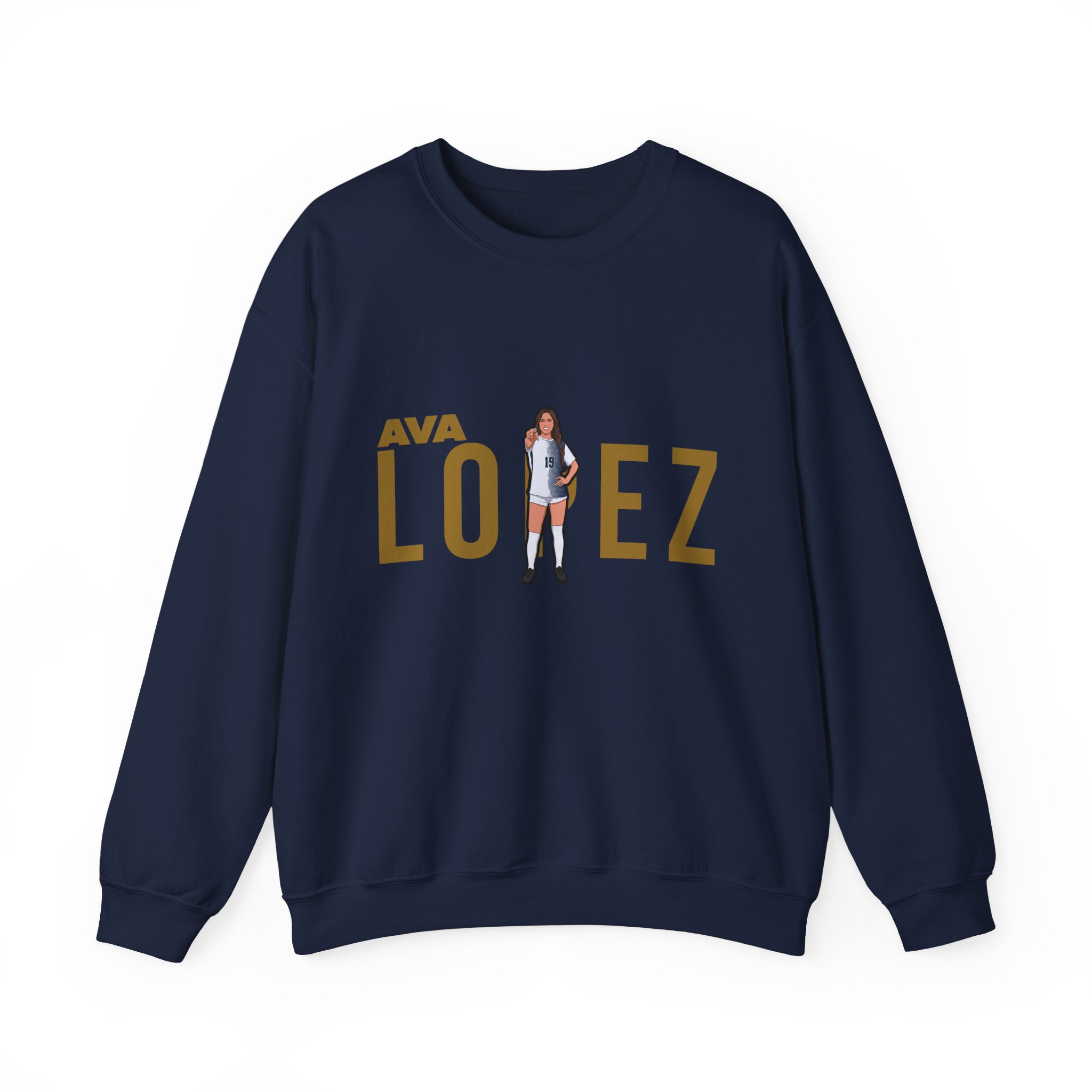 Crewneck Sweatshirt — character_player_name in Navy