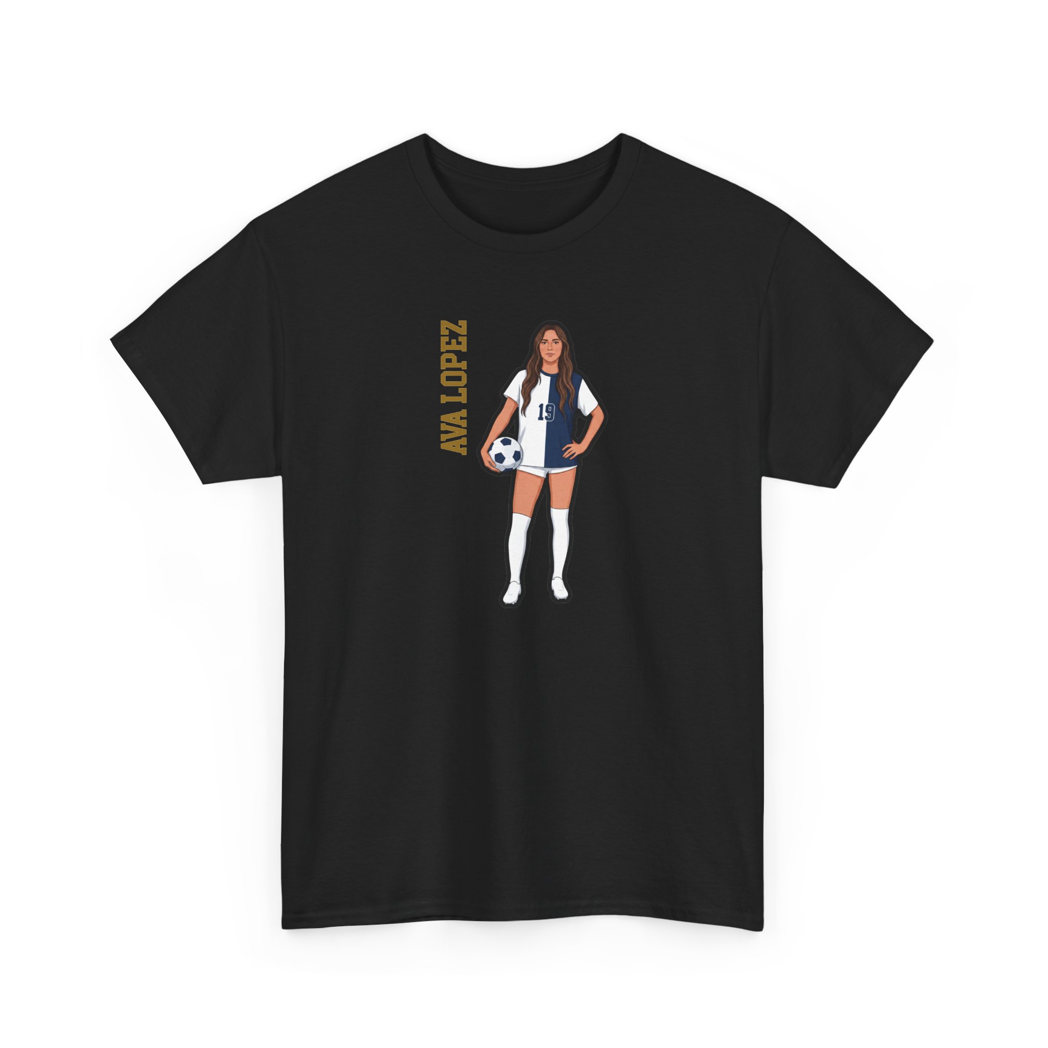 Tee — character_name_vertical in Black