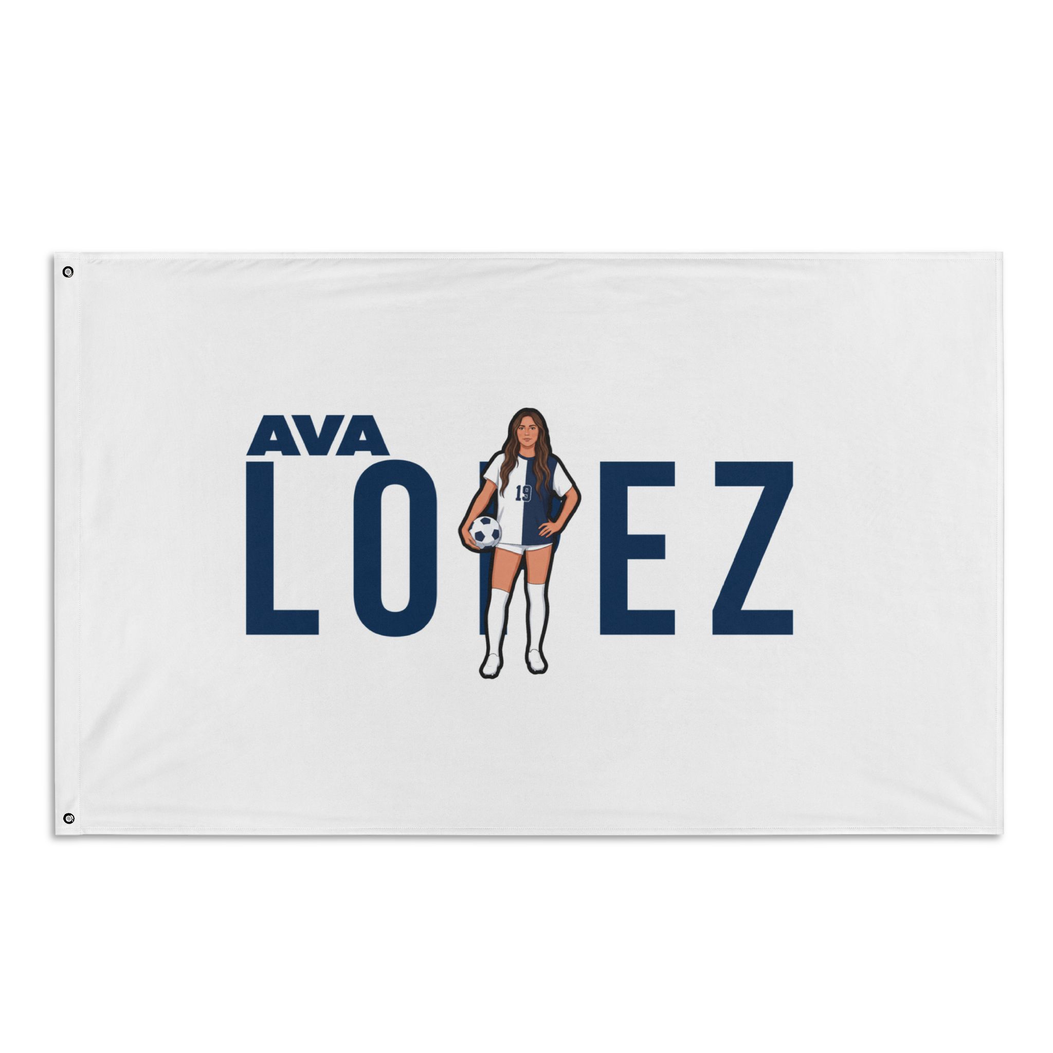 Flag (35 × 56 in) — character_player_name in Classic