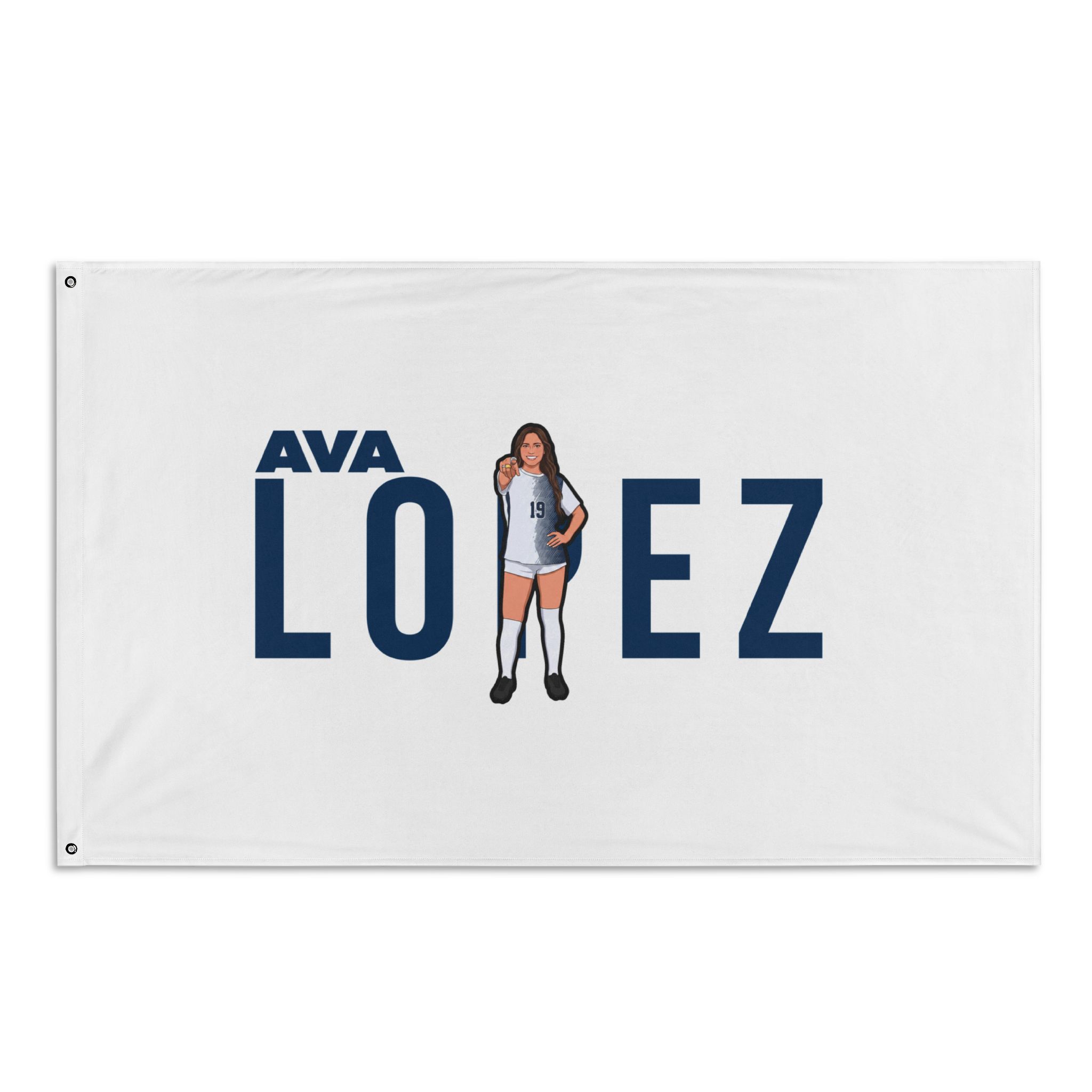 Flag (35 × 56 in) — character_player_name in Classic