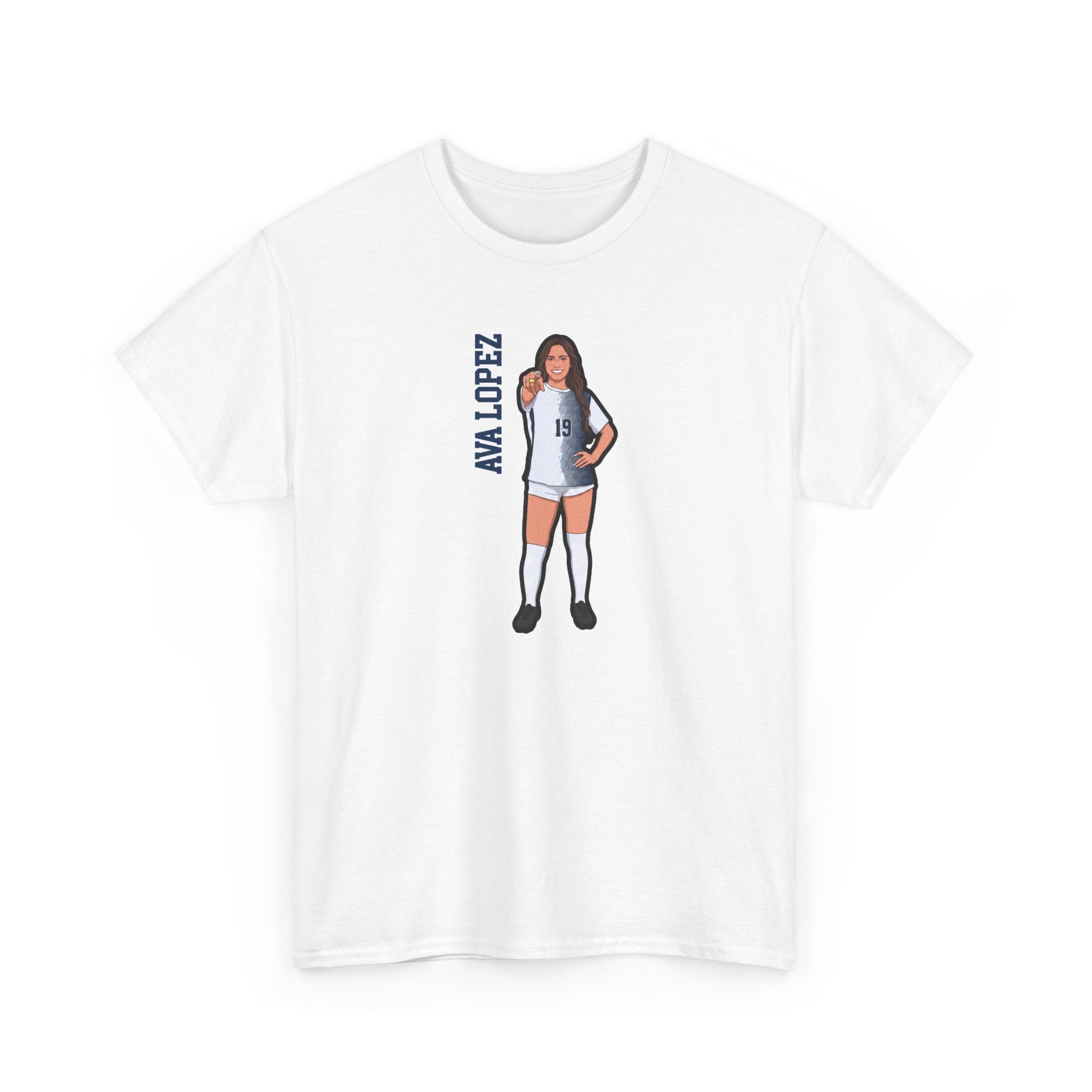 Tee — character_name_vertical in White