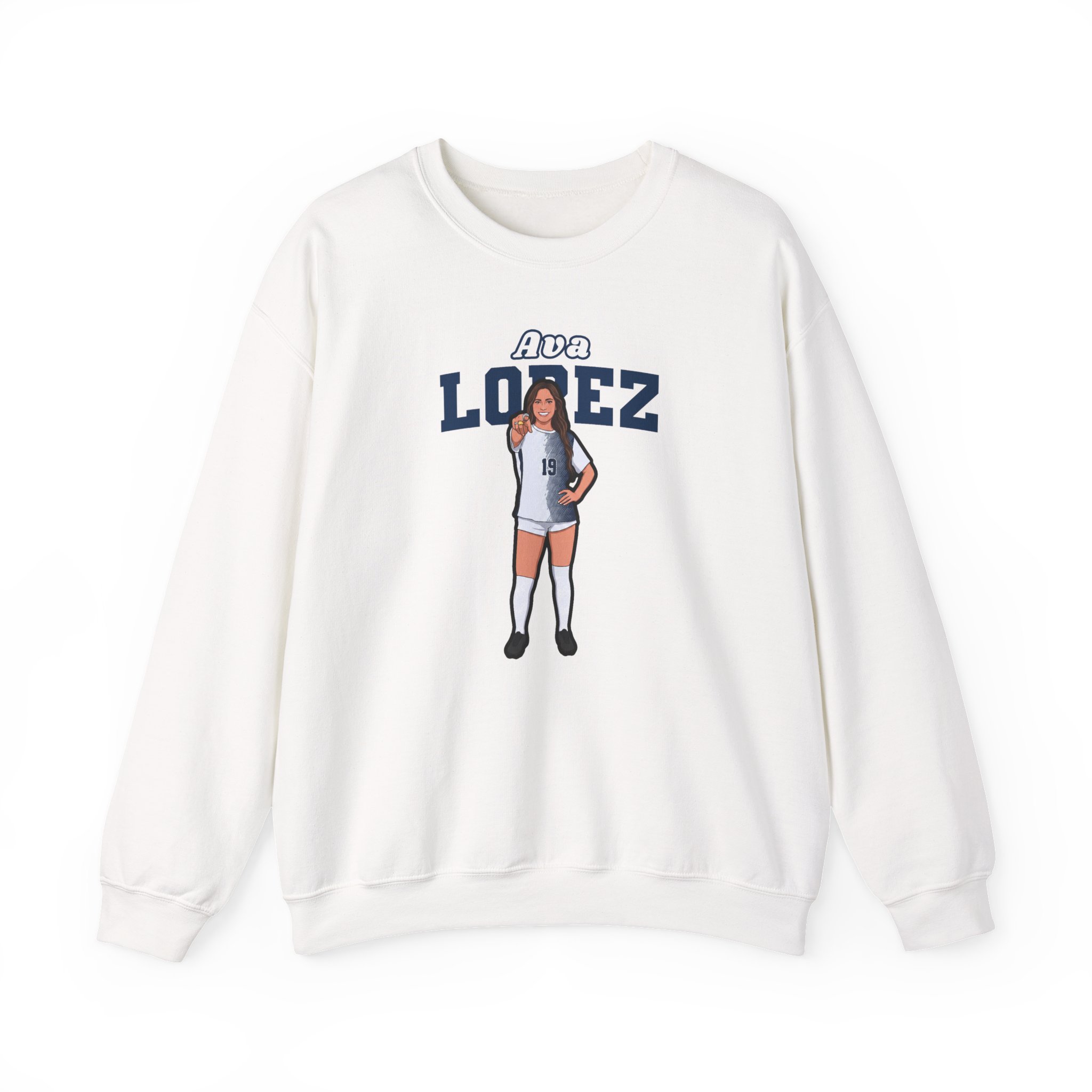 Crewneck Sweatshirt — character_name_arch in White