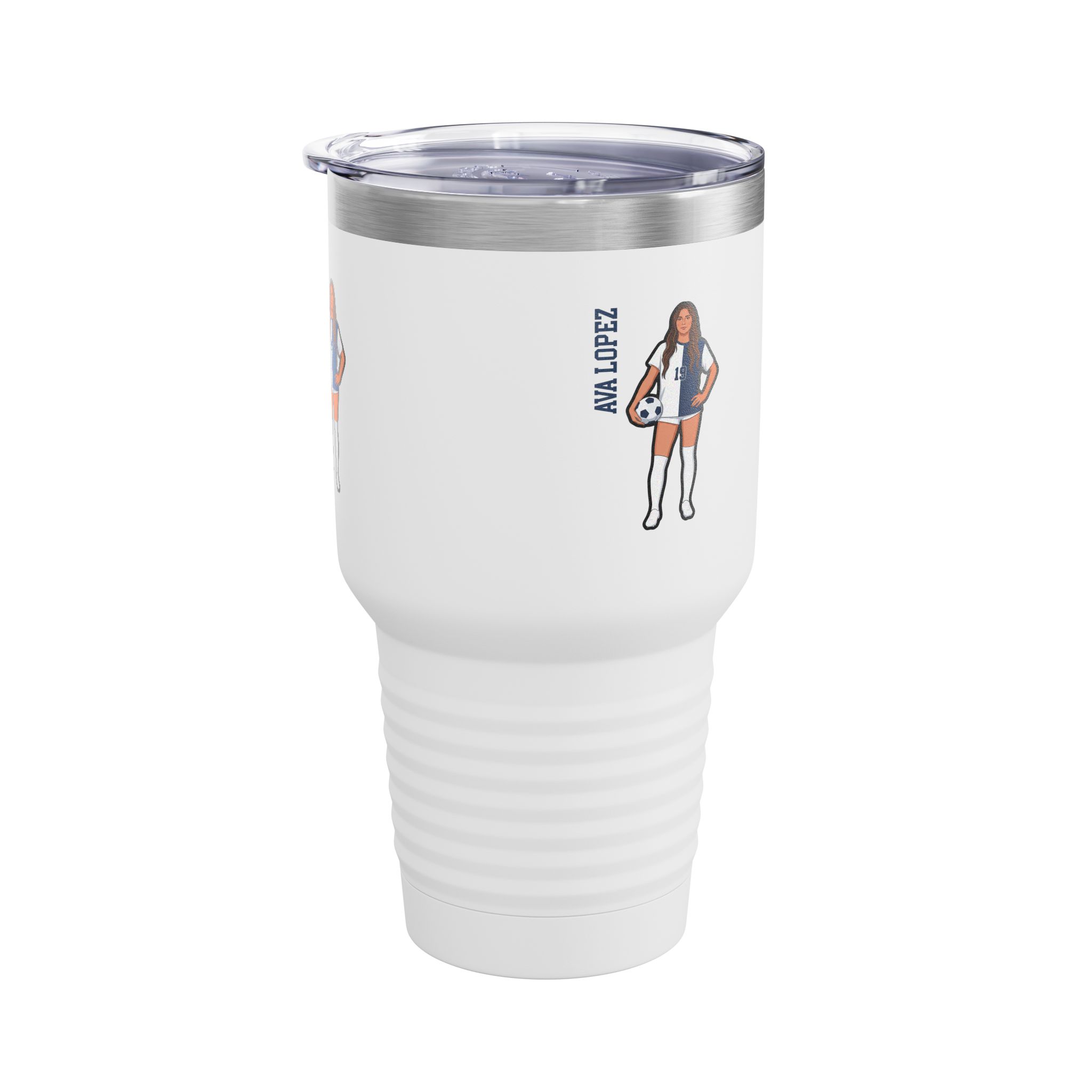 30oz Tumbler — character_name_vertical in White
