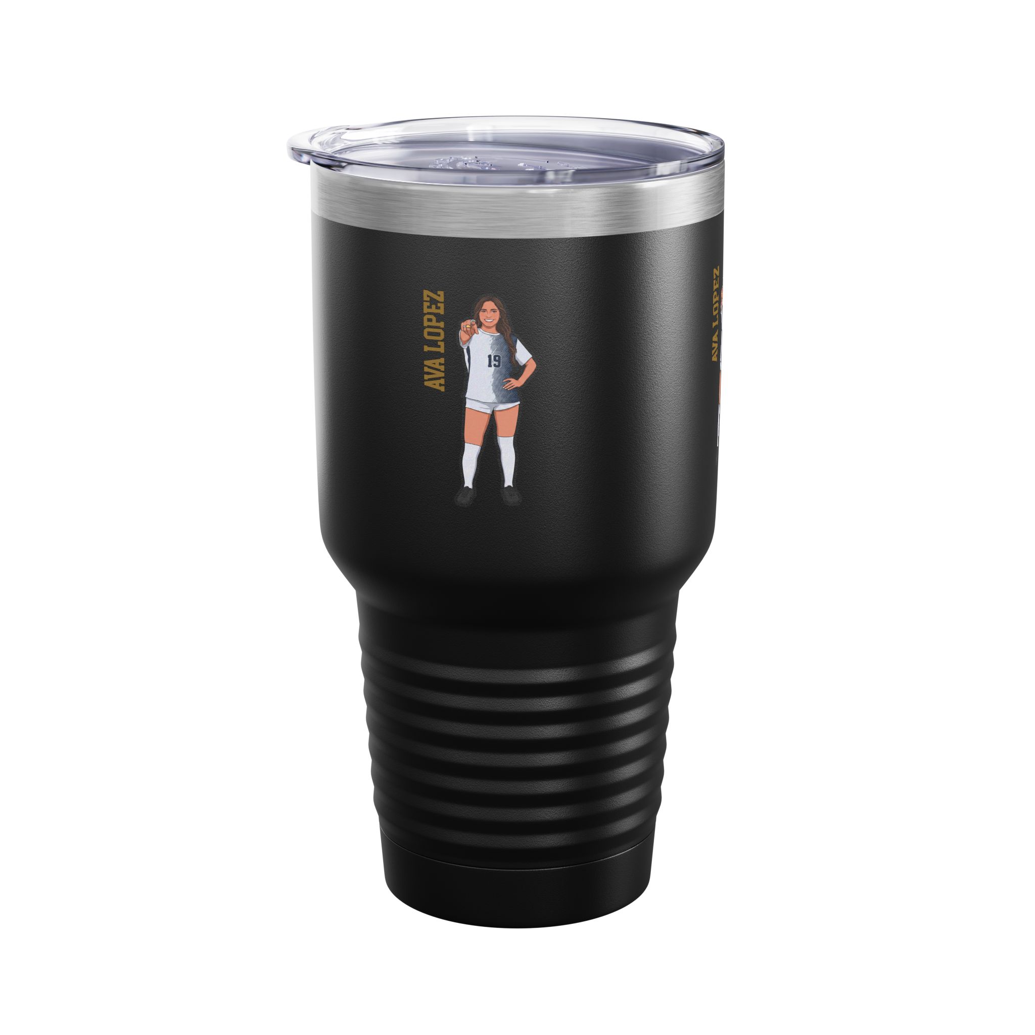 30oz Tumbler — character_name_vertical in Black
