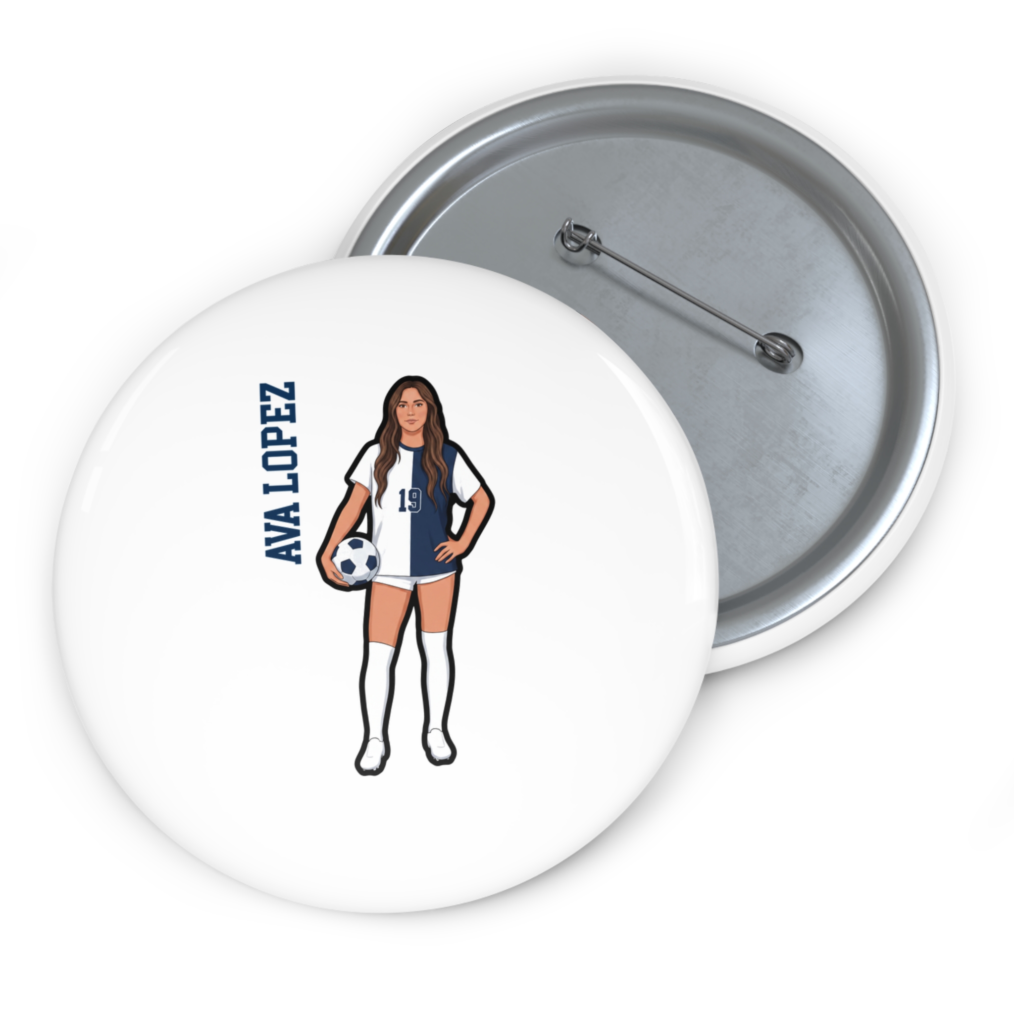 Game Day Pin — character_name_vertical in Classic