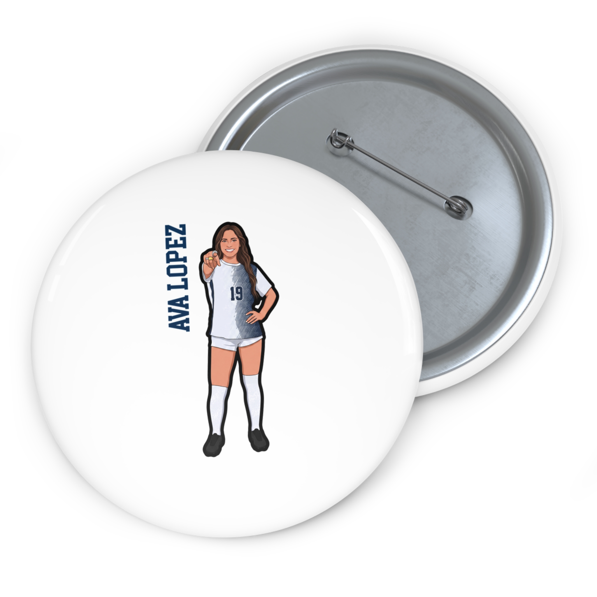 Game Day Pin — character_name_vertical in Classic