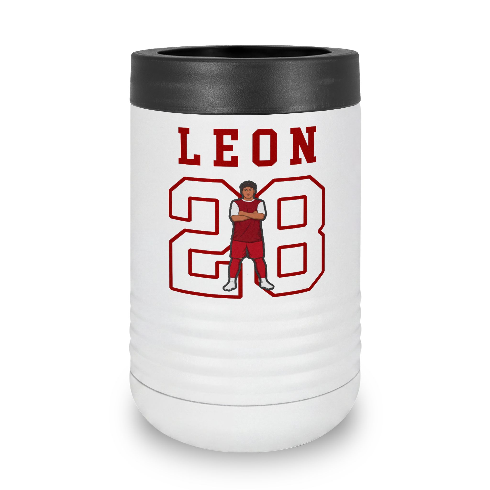 Stainless Can Cooler — character_shirsey in White