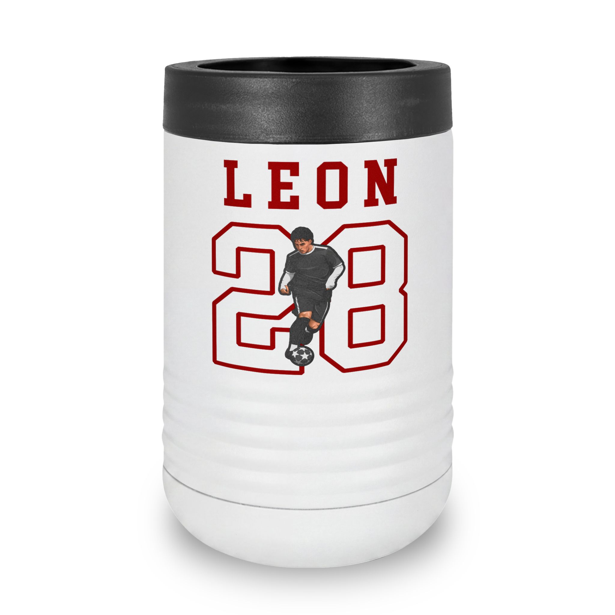 Stainless Can Cooler — character_shirsey in White