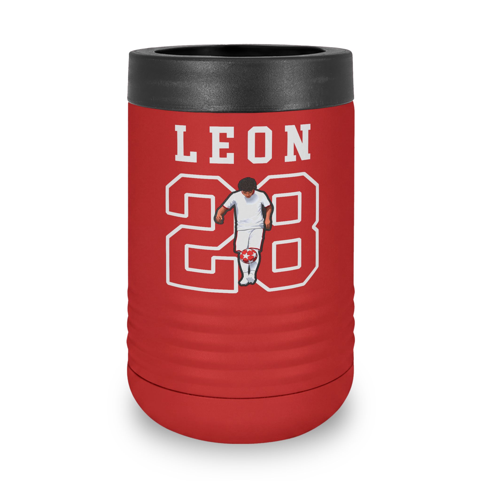Stainless Can Cooler — character_shirsey in Red
