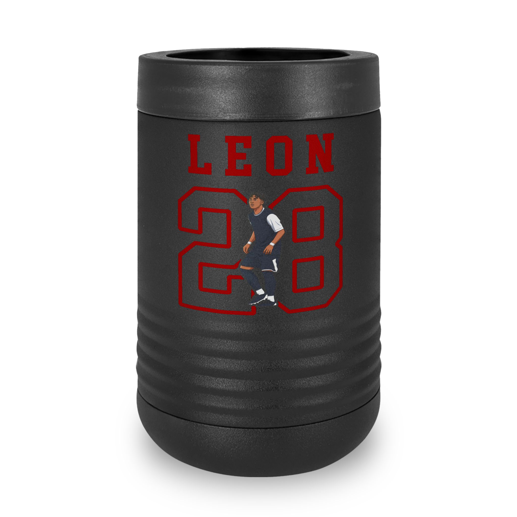 Stainless Can Cooler — character_shirsey in Black