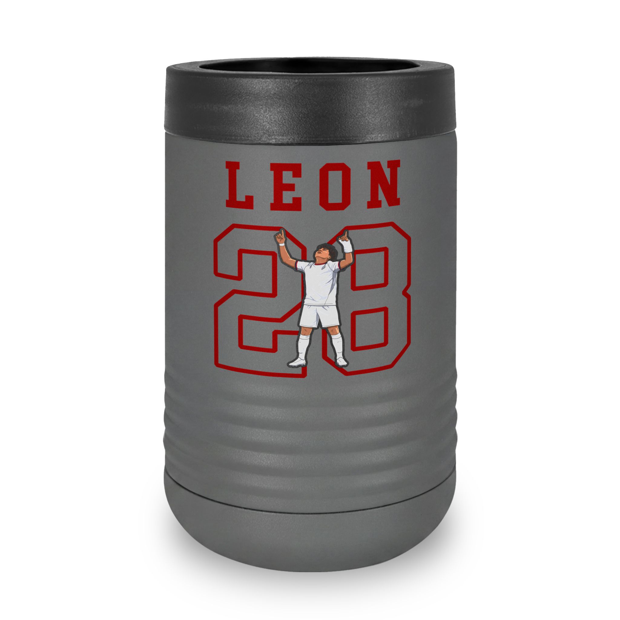Stainless Can Cooler — character_shirsey in Grey