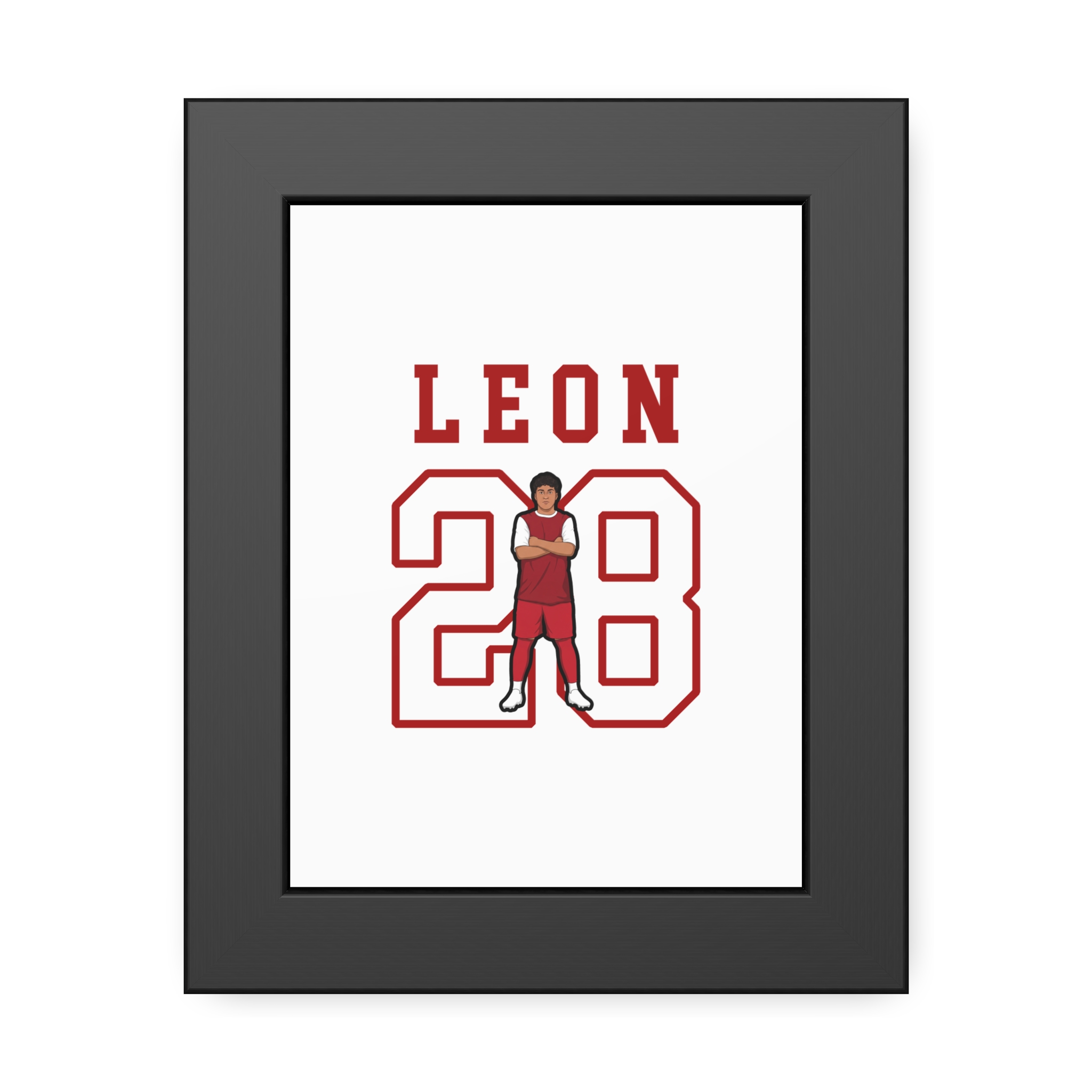 Framed Poster — character_shirsey in Black