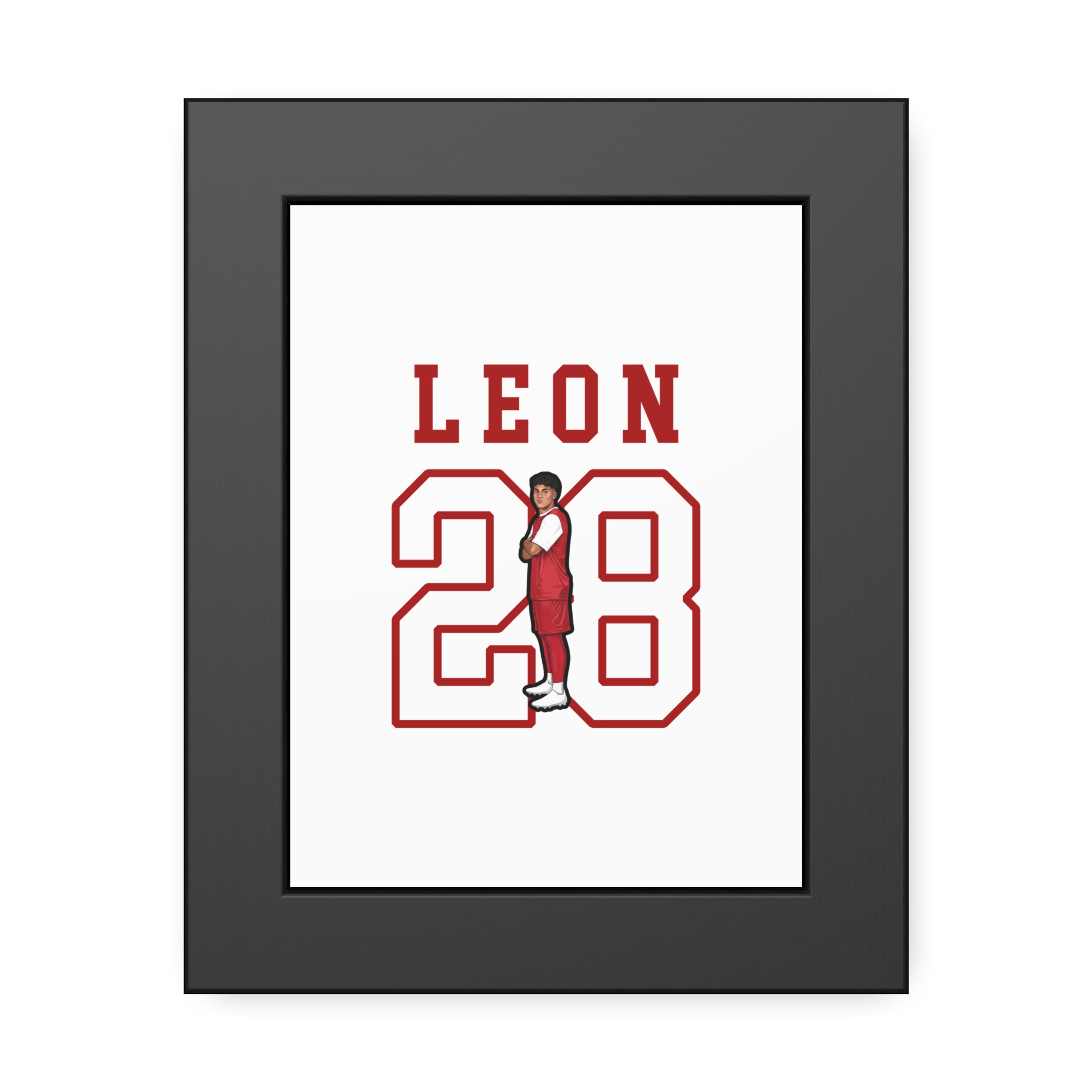 Framed Poster — character_shirsey in Black