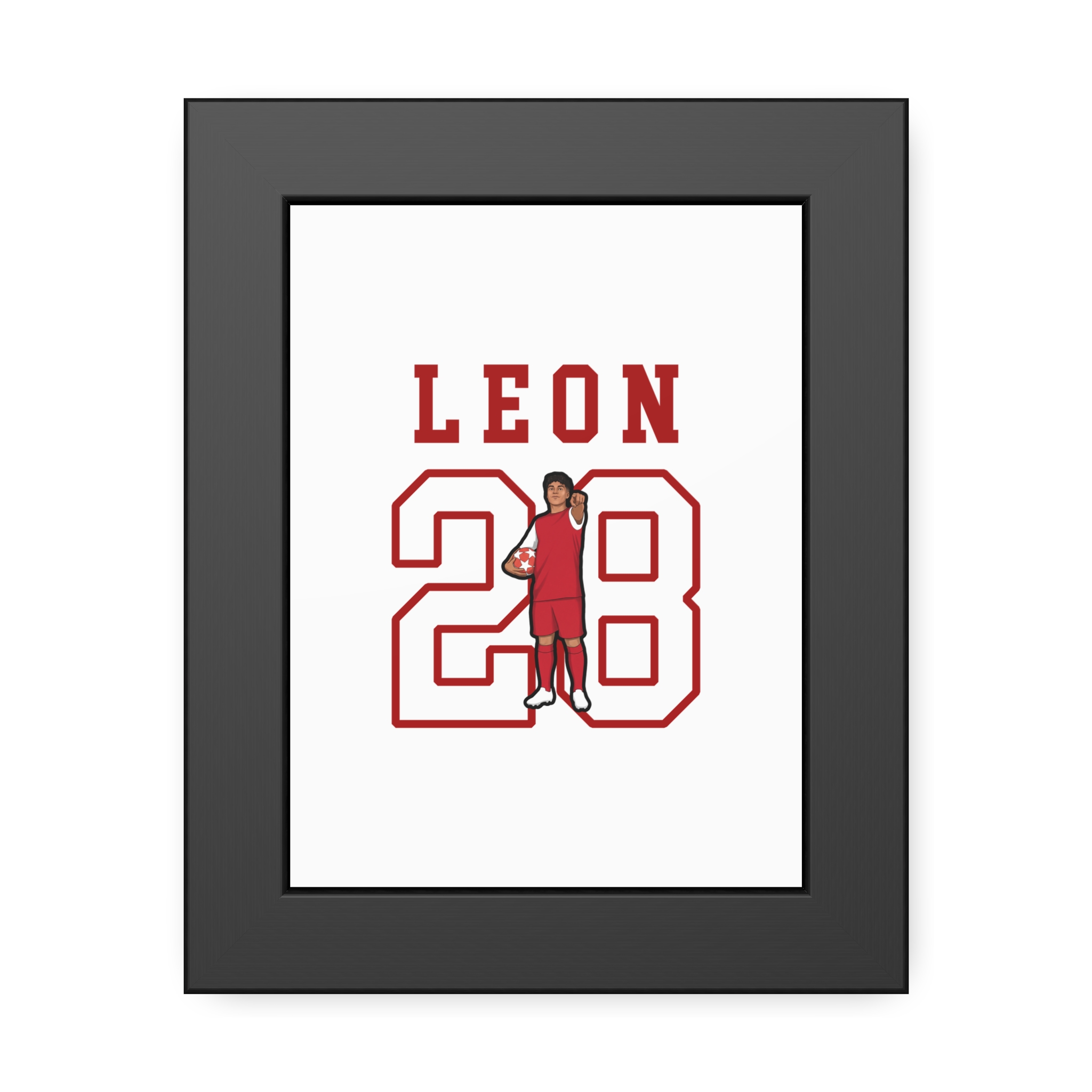Framed Poster — character_shirsey in Black