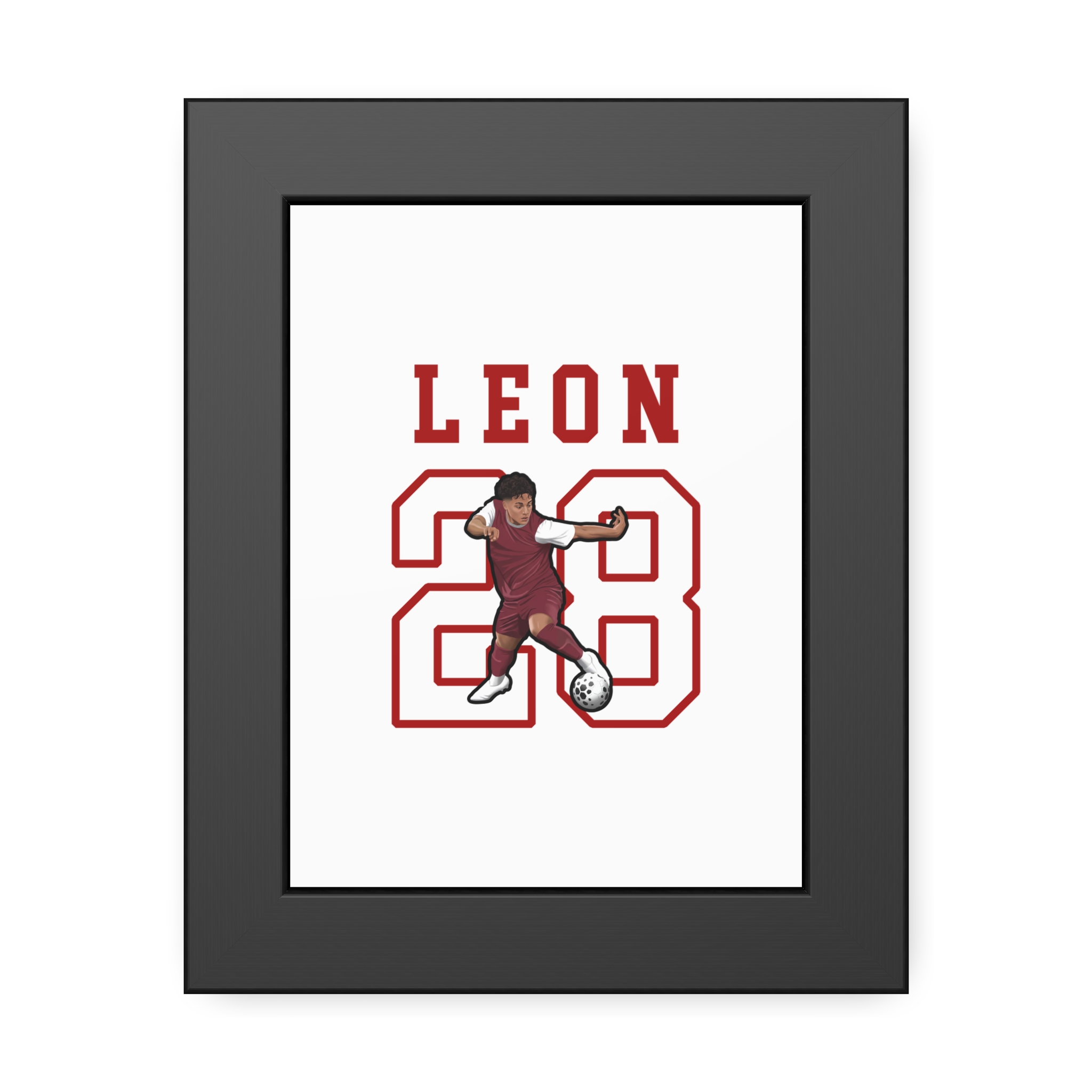 Framed Poster — character_shirsey in Black