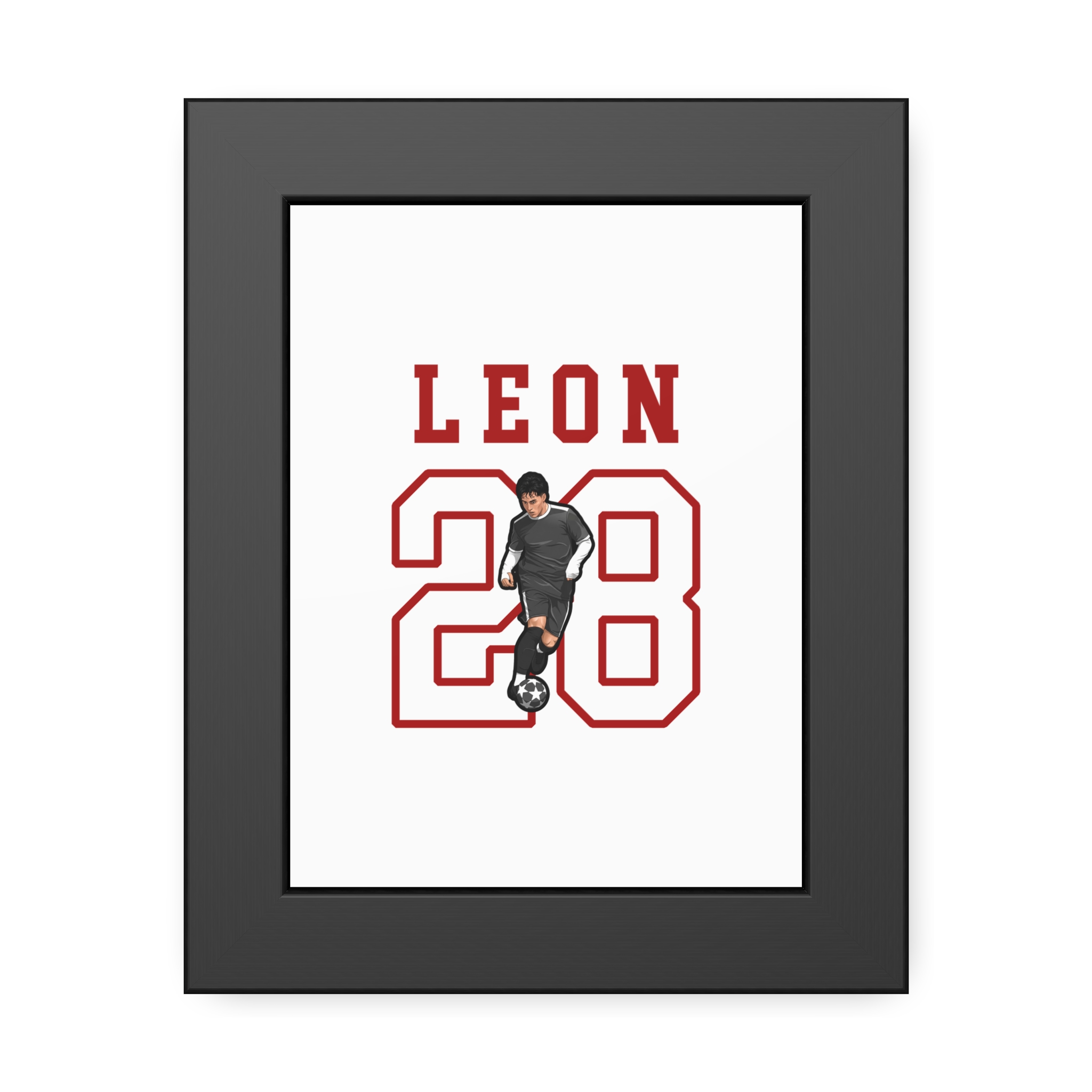 Framed Poster — character_shirsey in Black
