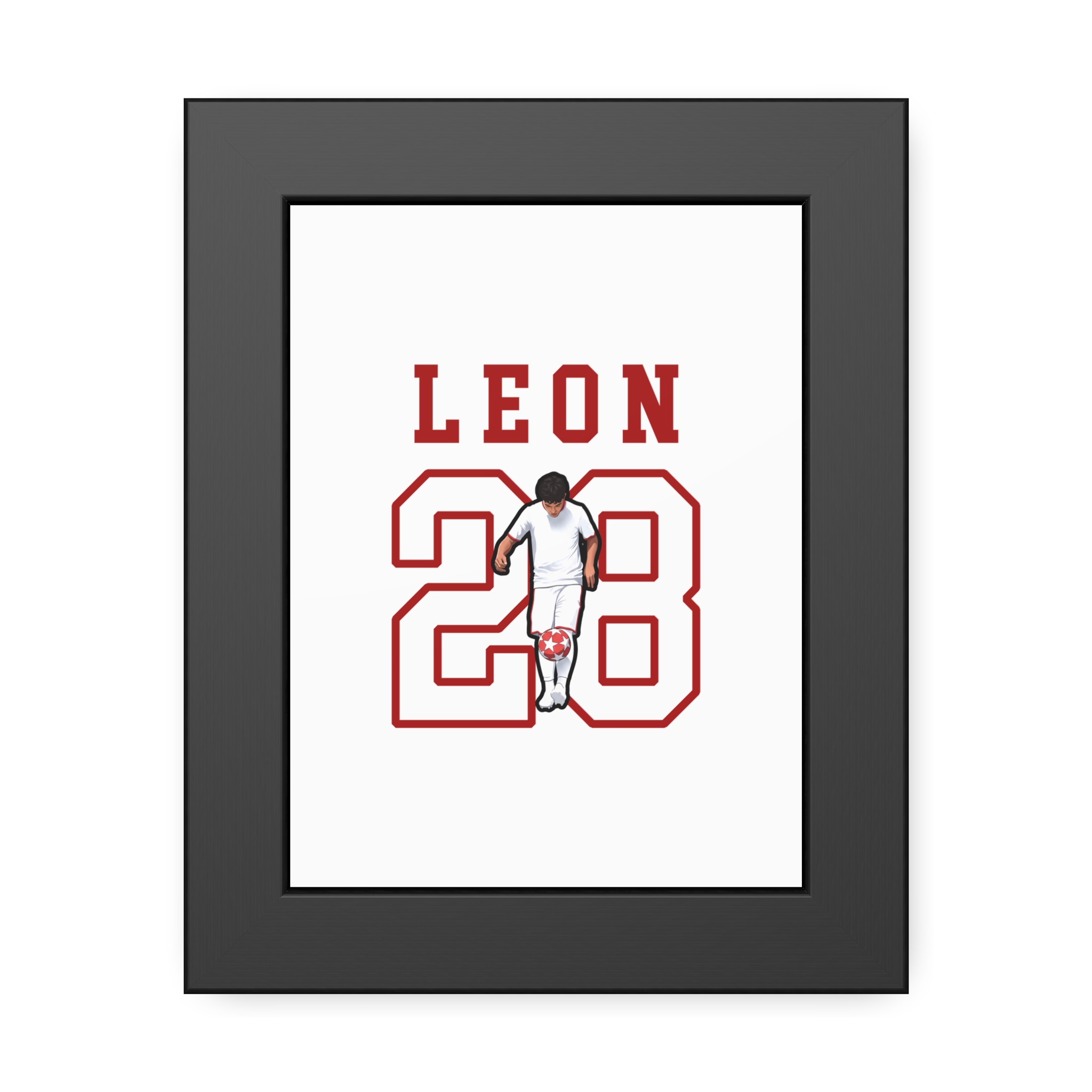 Framed Poster — character_shirsey in Black