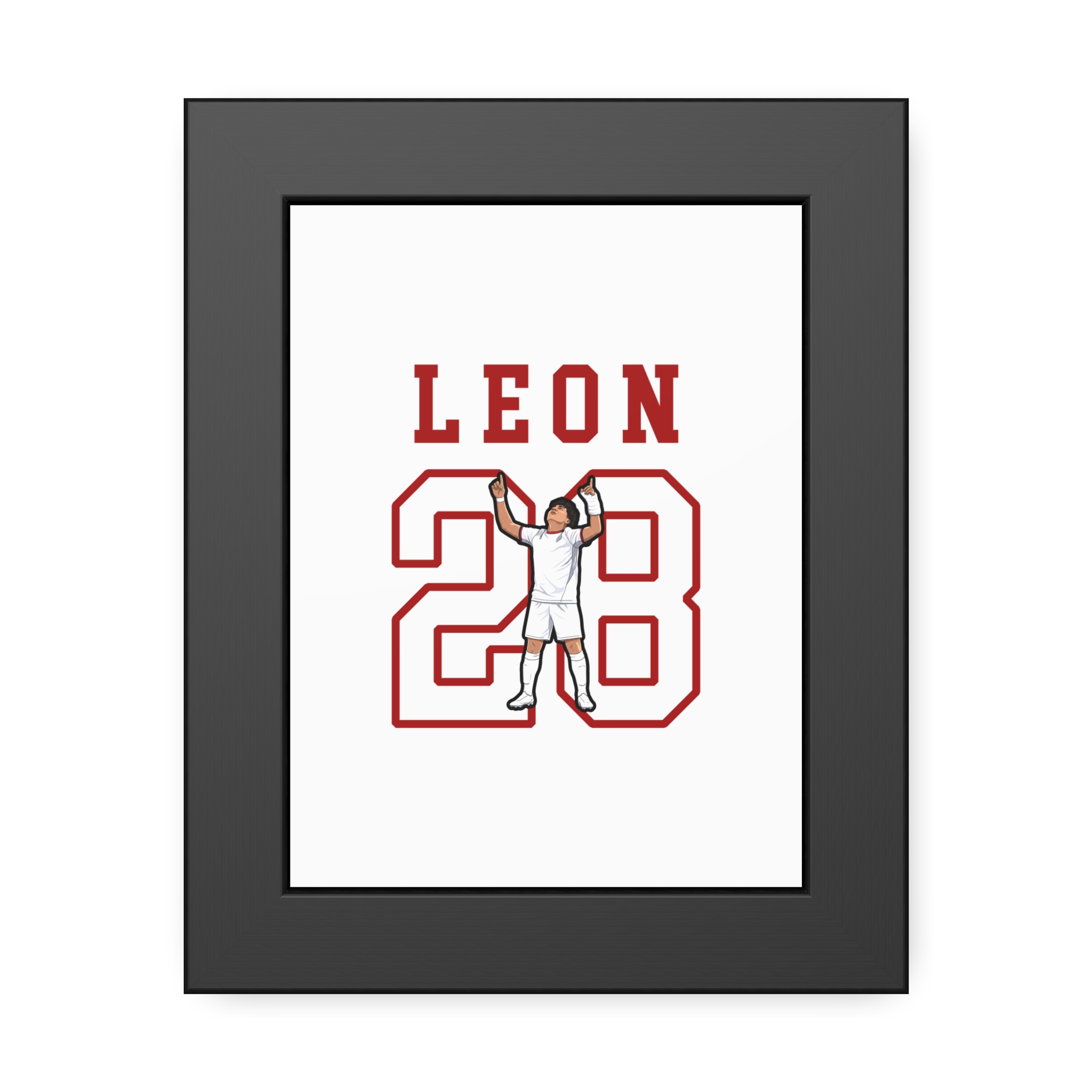 Framed Poster — character_shirsey in Black